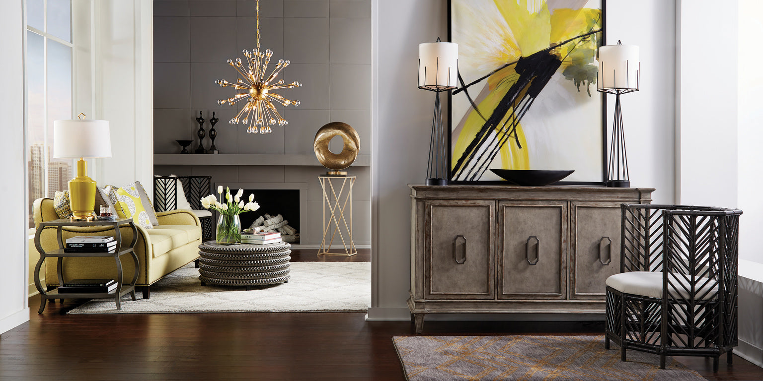 Kate Tiered Table- Gray/Green