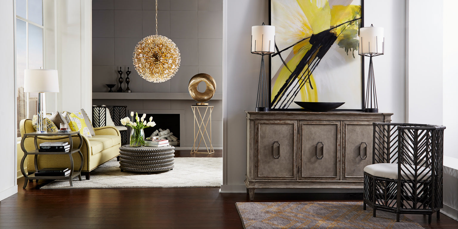 Kate Tiered Table- Gray/Green
