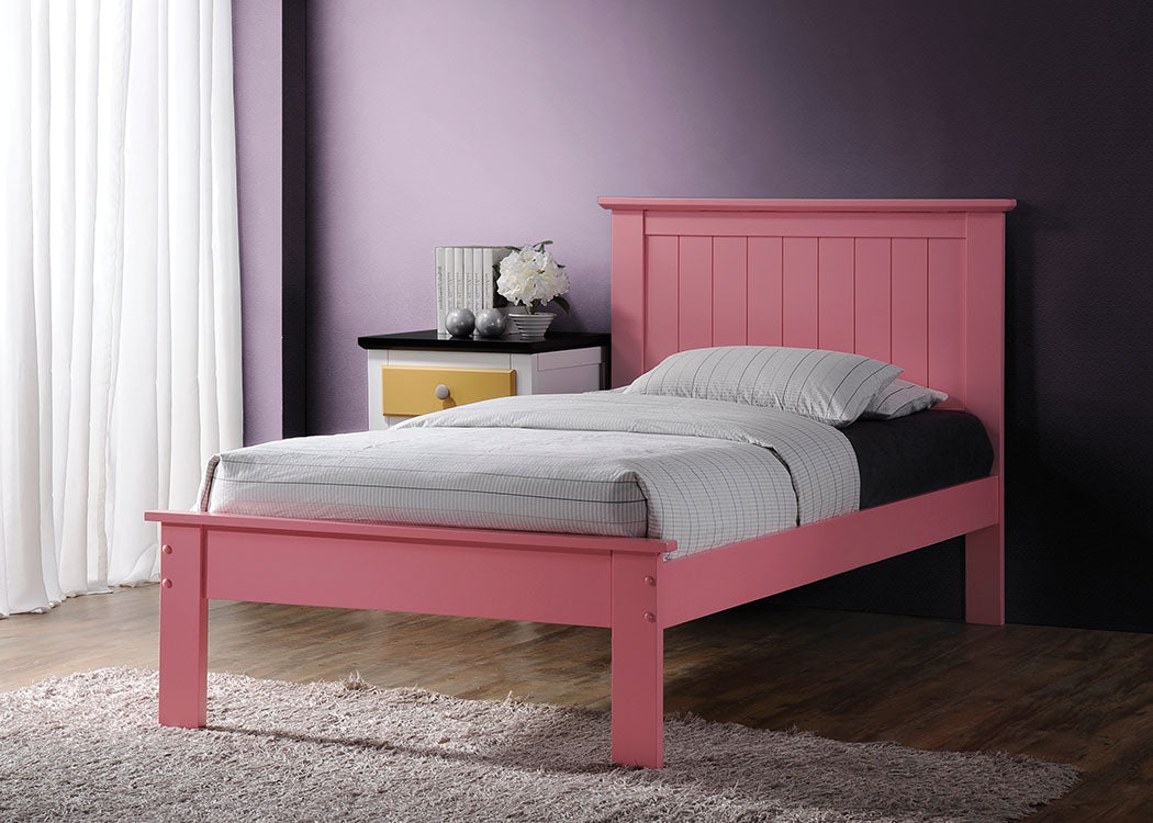 Queen Bed, Pink - Poplar Wood Pink Default Title