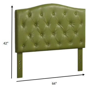 Queen/Full Headboard Only, Green Pu Default Title
