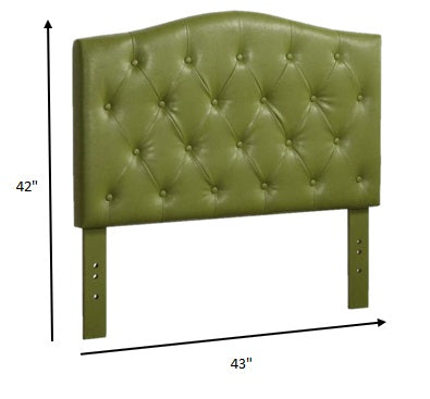 Twin Headboard Only, Green Pu Default Title