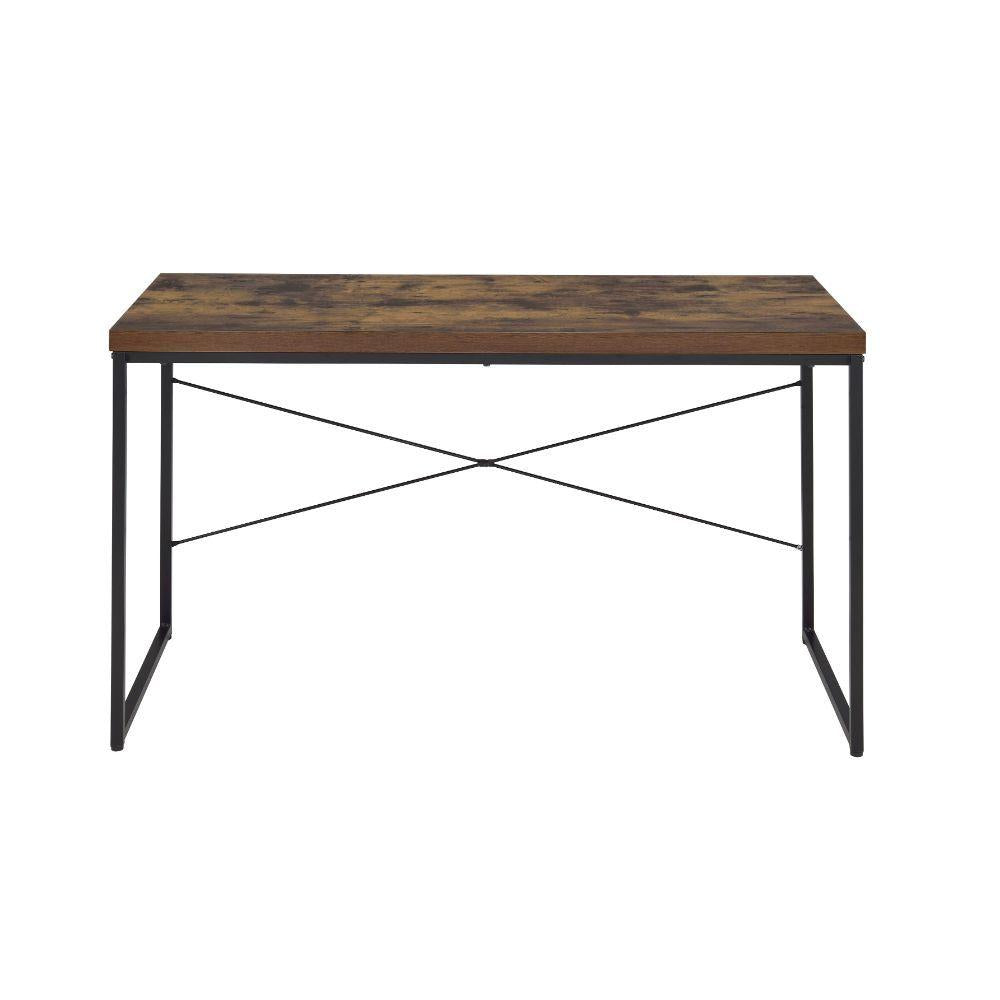 47" Brown Oak Manufactured Wood Rectangular Computer Desk Default Title
