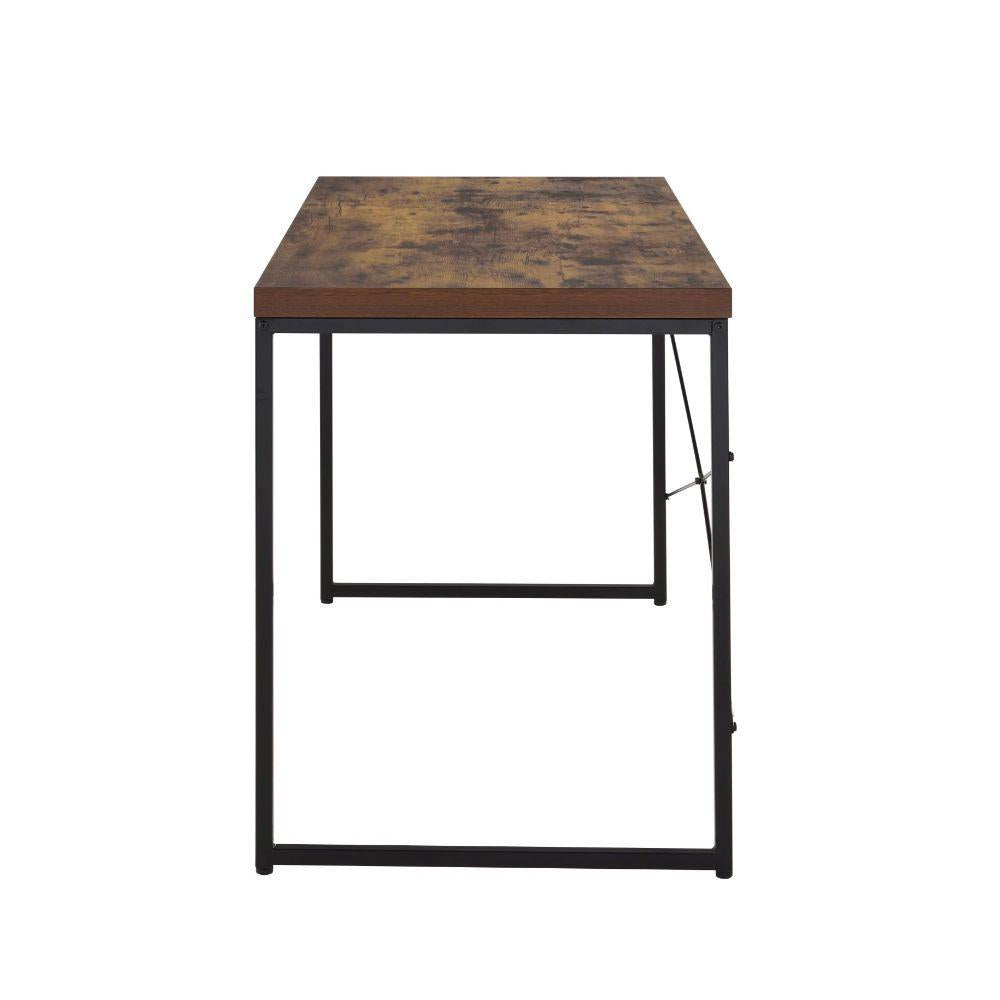 47" Brown Oak Manufactured Wood Rectangular Computer Desk Default Title