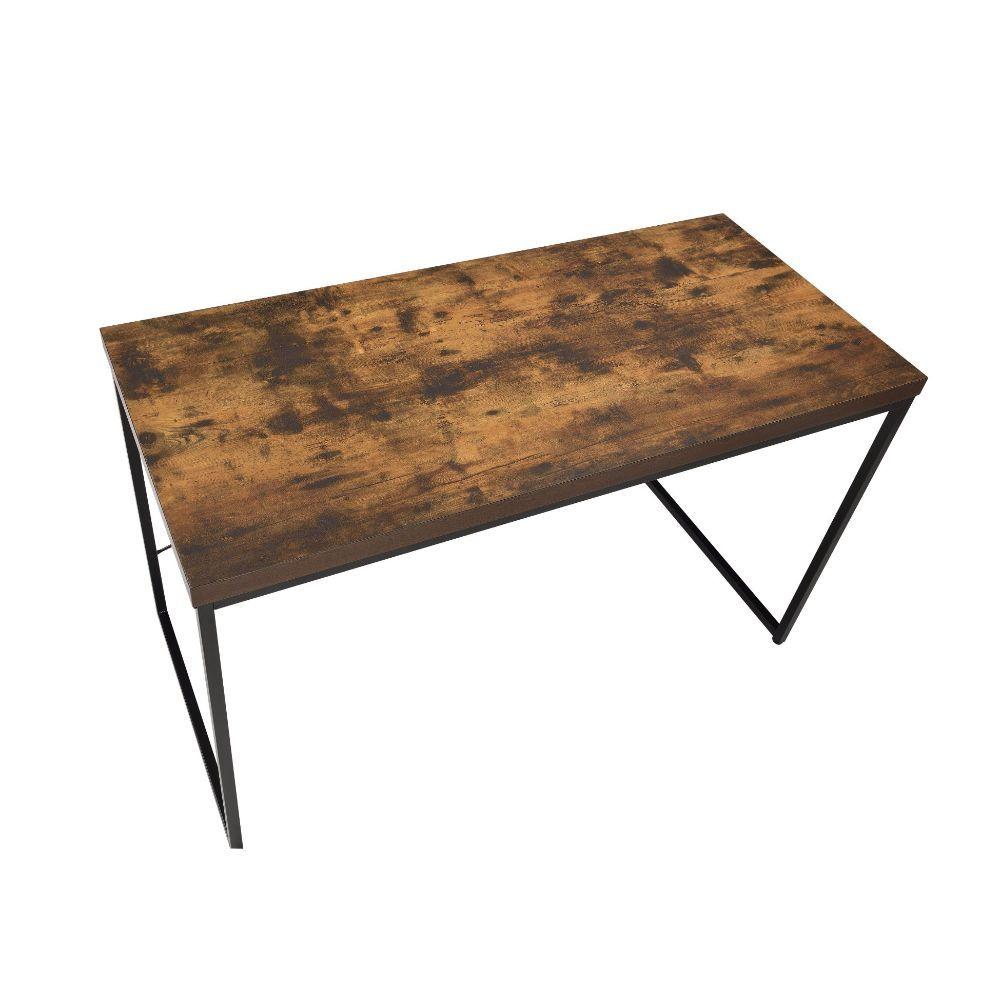 47" Brown Oak Manufactured Wood Rectangular Computer Desk Default Title