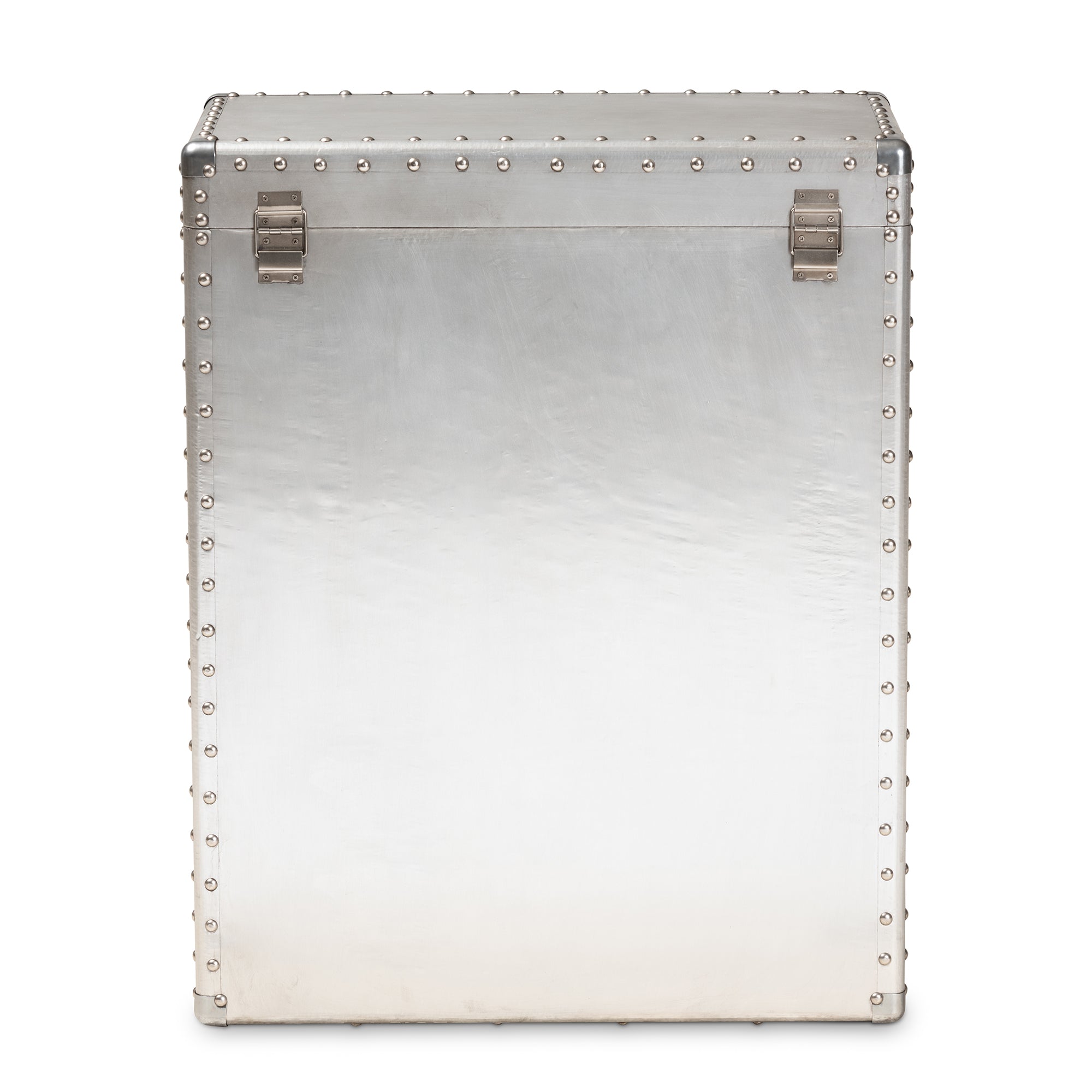 Baxton Studio Serge French Industrial Silver Metal 3-Drawer Accent Storage Cabinet
