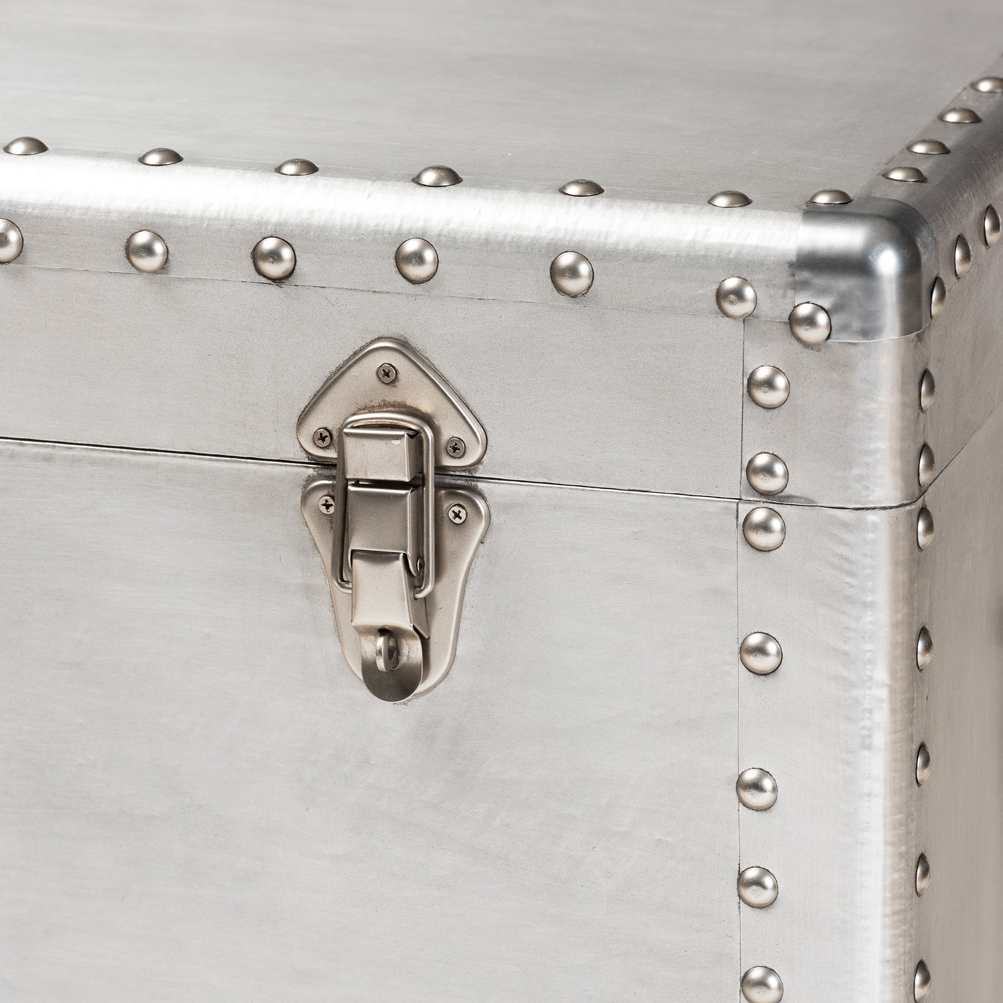 Baxton Studio Serge French Industrial Silver Metal 3-Drawer Accent Storage Cabinet