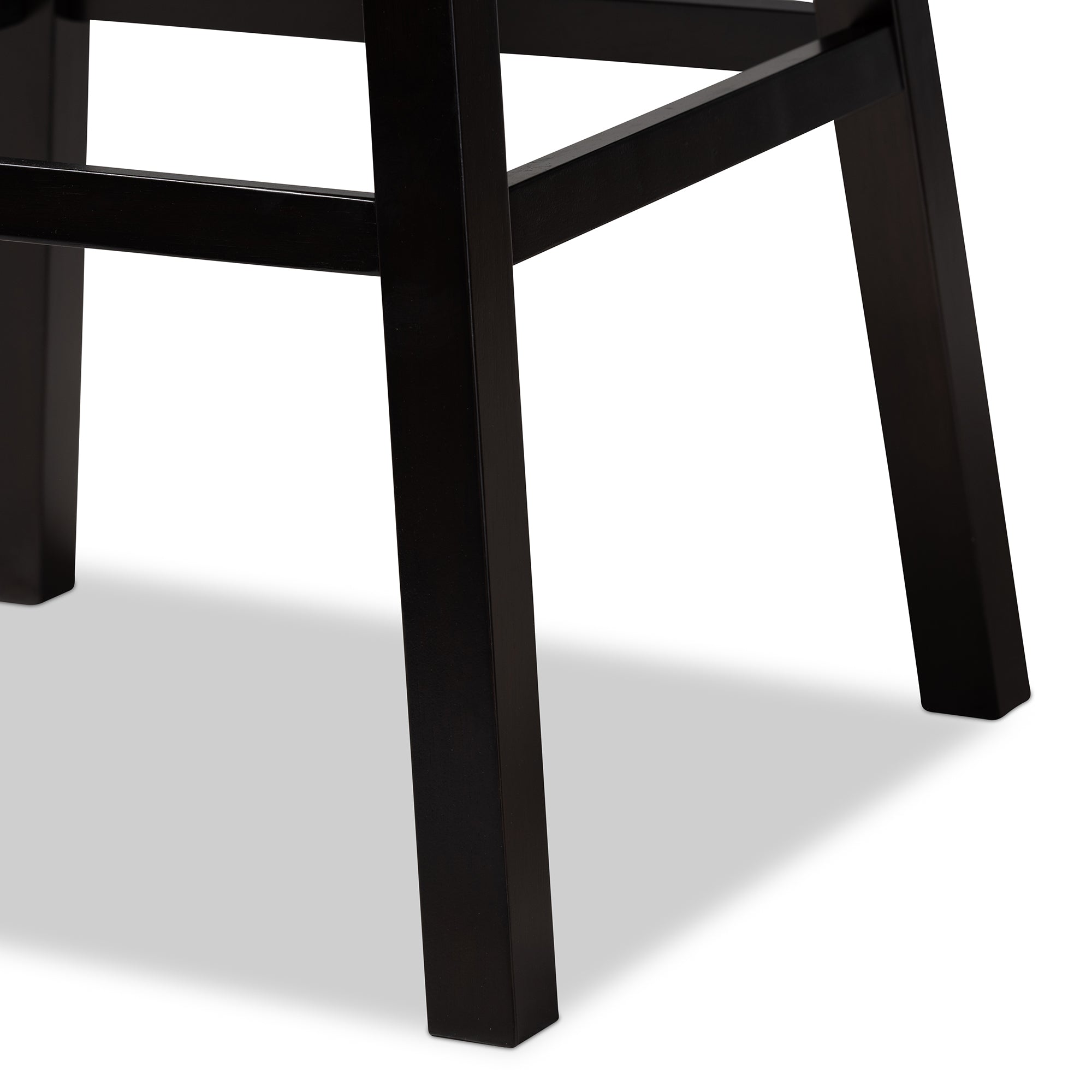 Baxton Studio Gregory Modern Transitional Light Grey Velvet Fabric Upholstered and Dark Brown Finished Wood 2-Piece Swivel Bar Stool Set