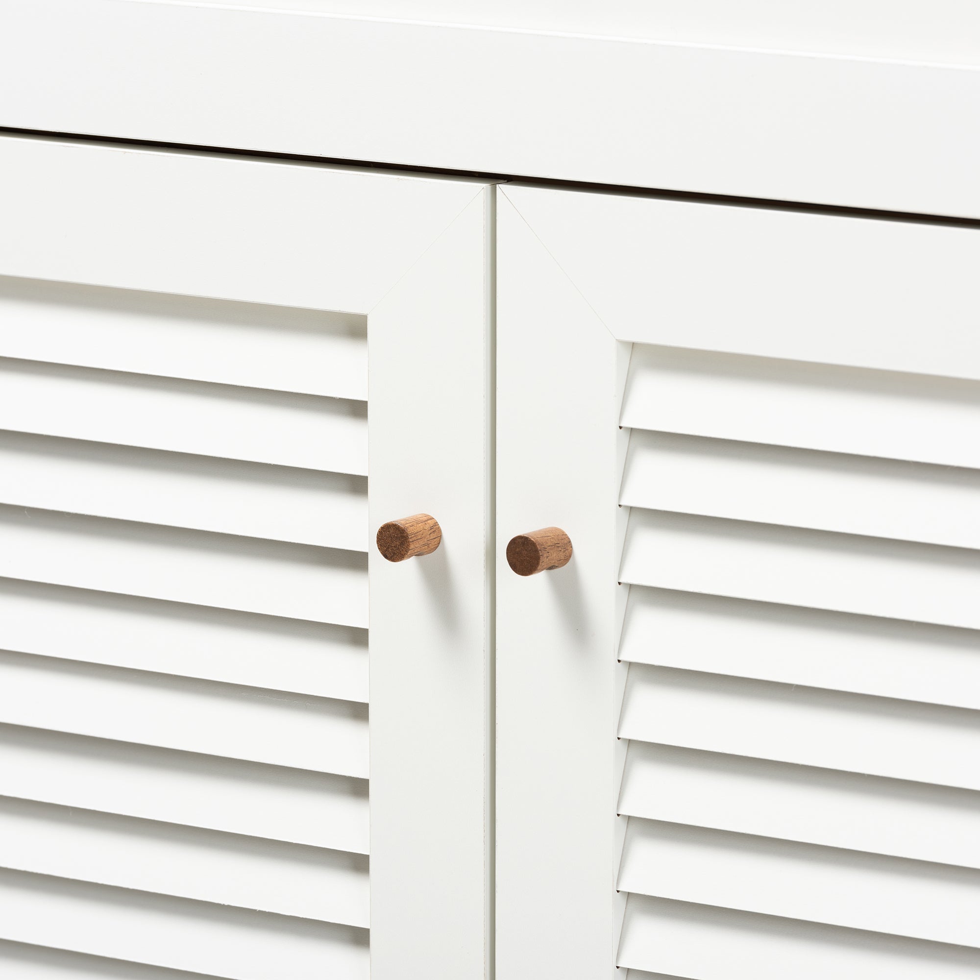 Baxton Studio Coolidge Modern and Contemporary Walnut Finished 11-Shelf Wood Shoe Storage Cabinet with Drawer