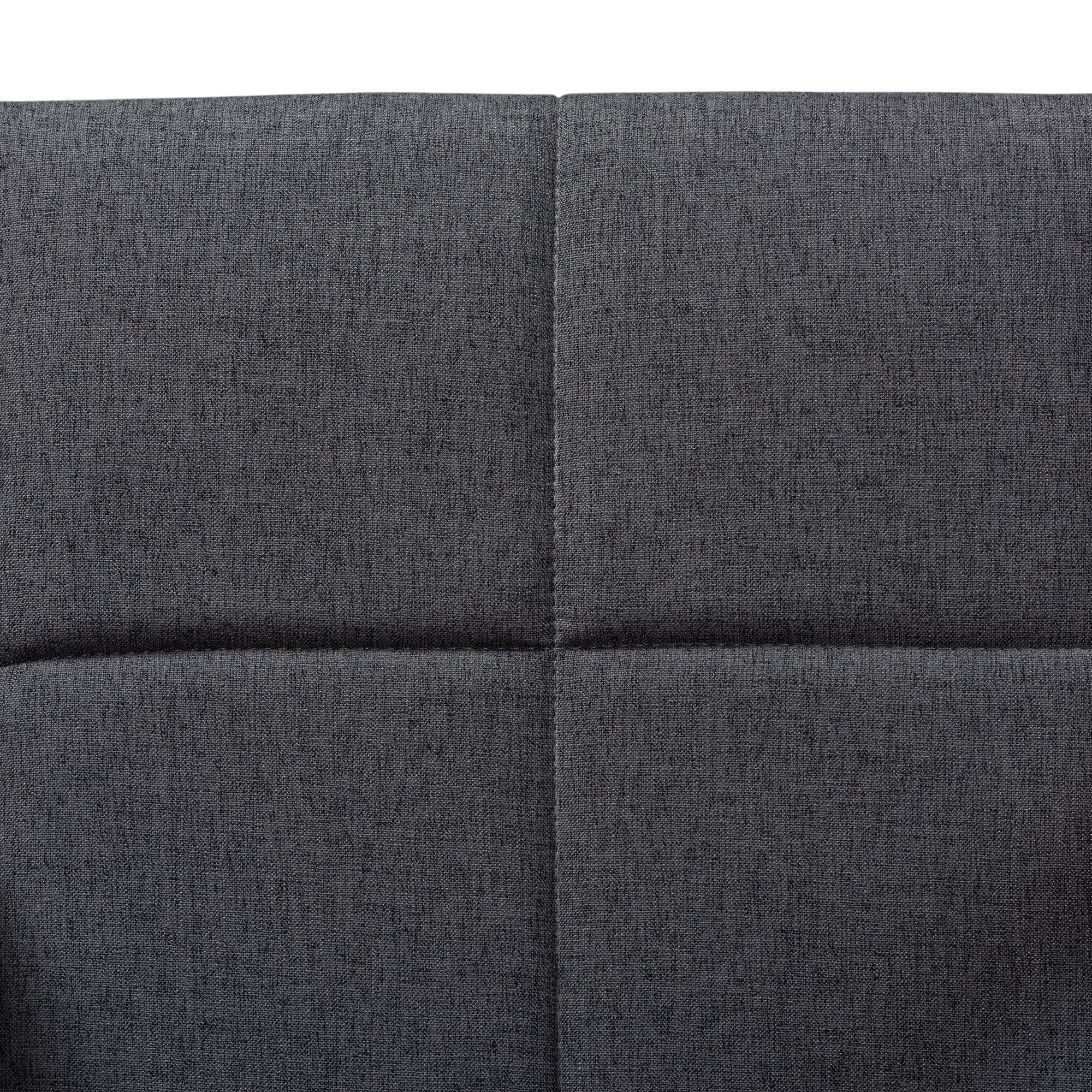 Baxton Studio Theresa Mid-Century Modern Dark Grey Fabric Upholstered and Walnut Brown Finished Wood Living Room Accent Chair (Set of 2)