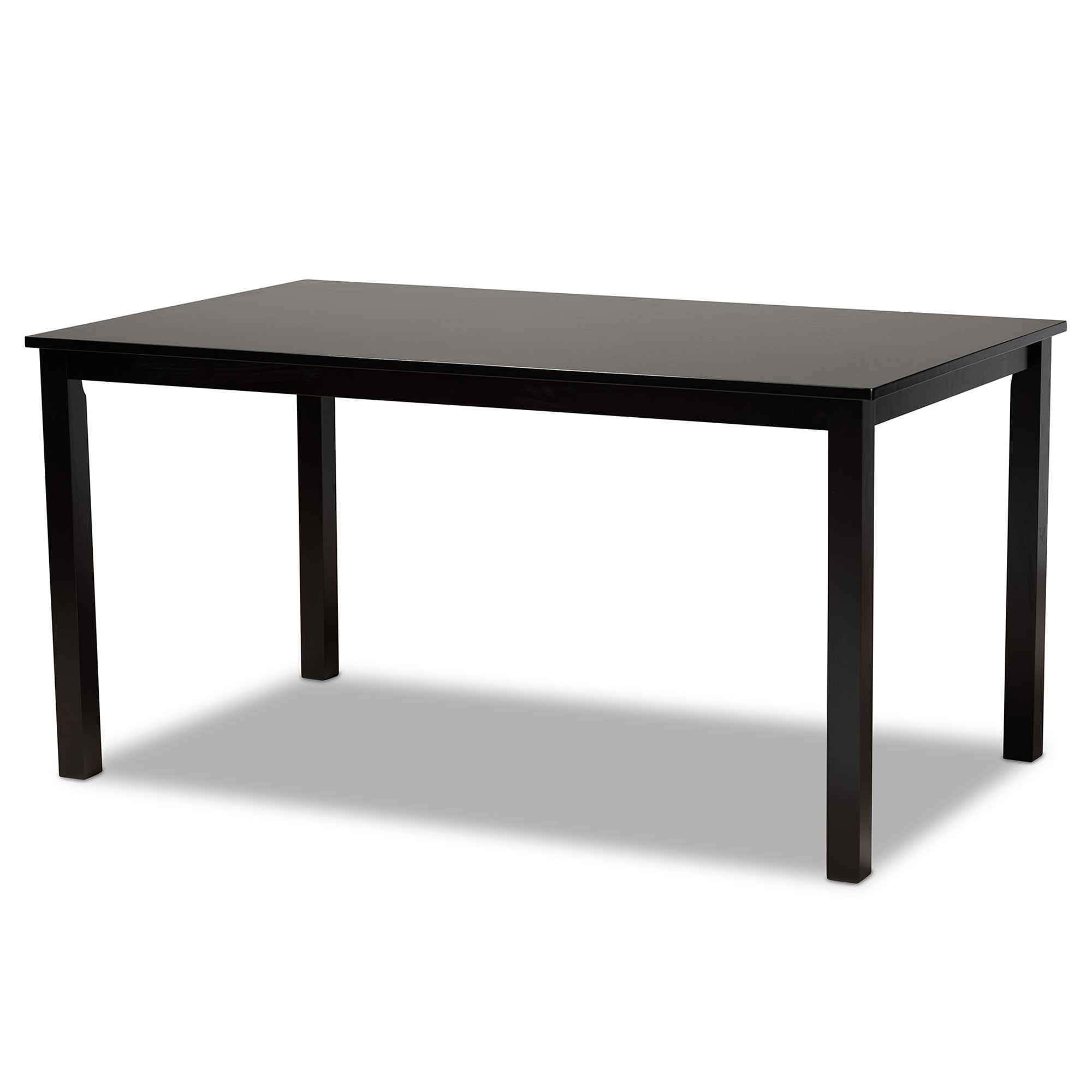 Baxton Studio Lanier Modern and Contemporary Grey Fabric Upholstered and Dark Brown Finished Wood 7-Piece Dining Set