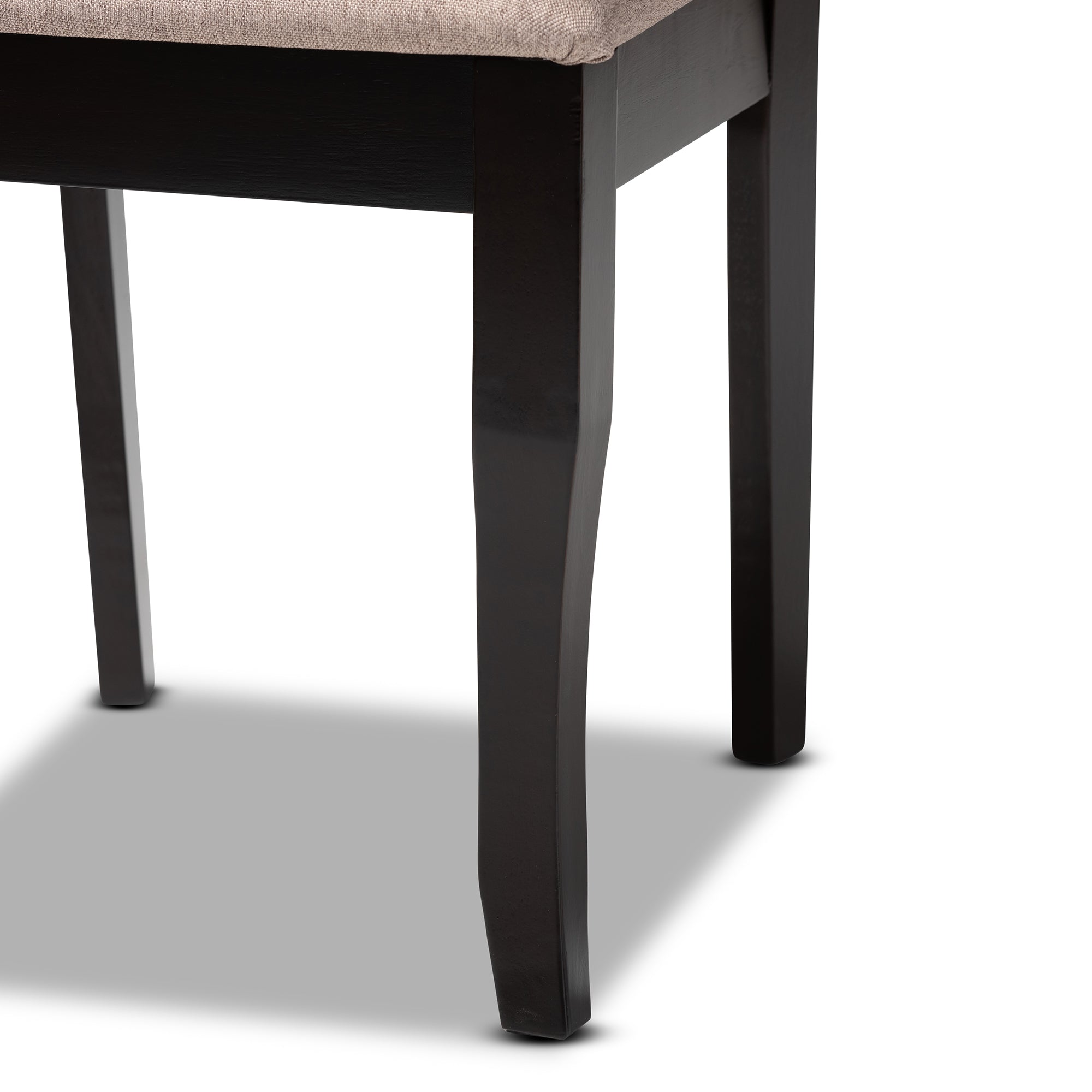 Baxton Studio Jana Modern and Contemporary Sand Fabric Upholstered and Dark Brown Finished Wood 7-Piece Dining Set