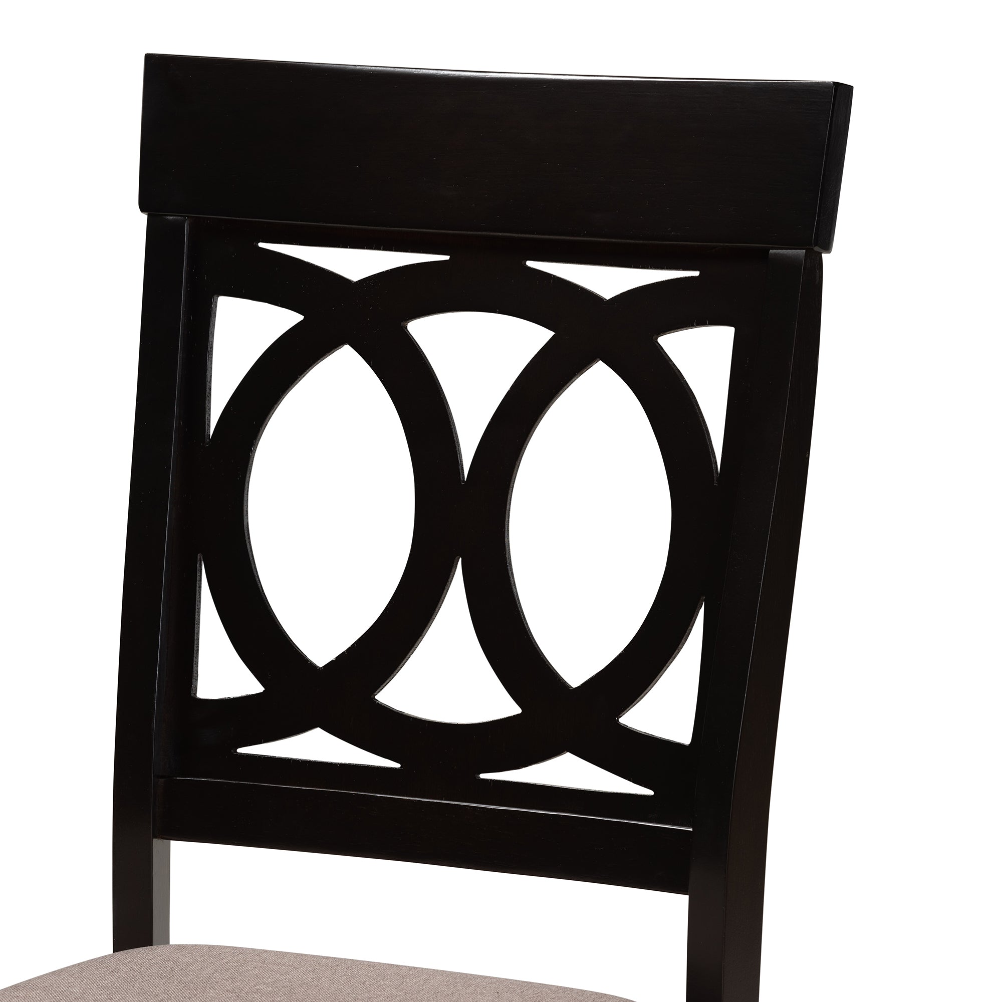 Baxton Studio Jessie Modern and Contemporary Sand Fabric Upholstered and Dark Brown Finished Wood 7-Piece Dining Set