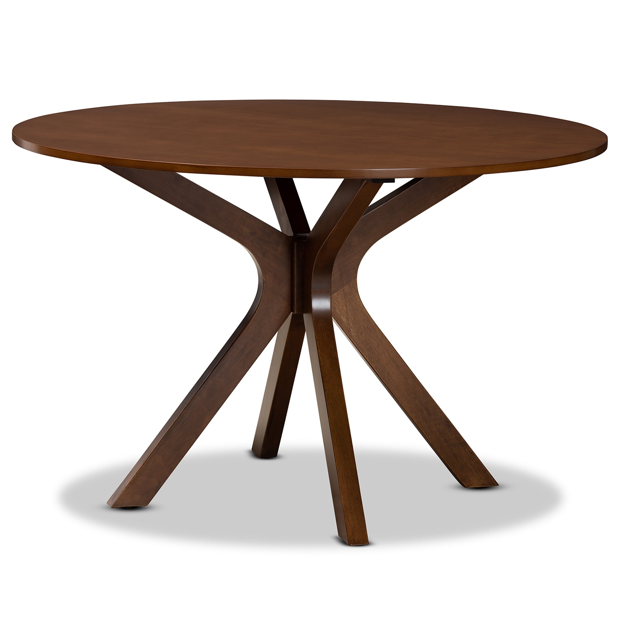Baxton Studio Jana Modern and Contemporary Grey Fabric Upholstered and Walnut Brown Finished Wood 7-Piece Dining Set