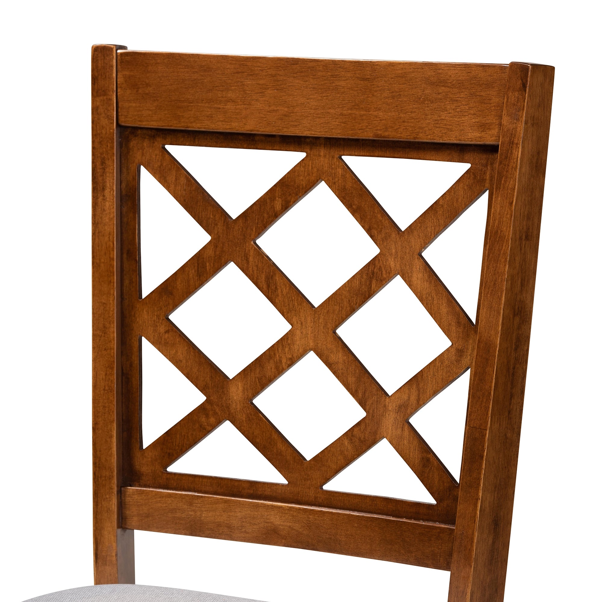 Baxton Studio Jana Modern and Contemporary Grey Fabric Upholstered and Walnut Brown Finished Wood 7-Piece Dining Set