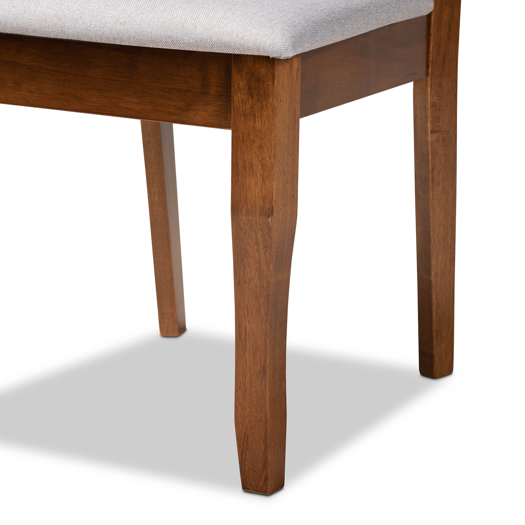 Baxton Studio Jana Modern and Contemporary Grey Fabric Upholstered and Walnut Brown Finished Wood 7-Piece Dining Set