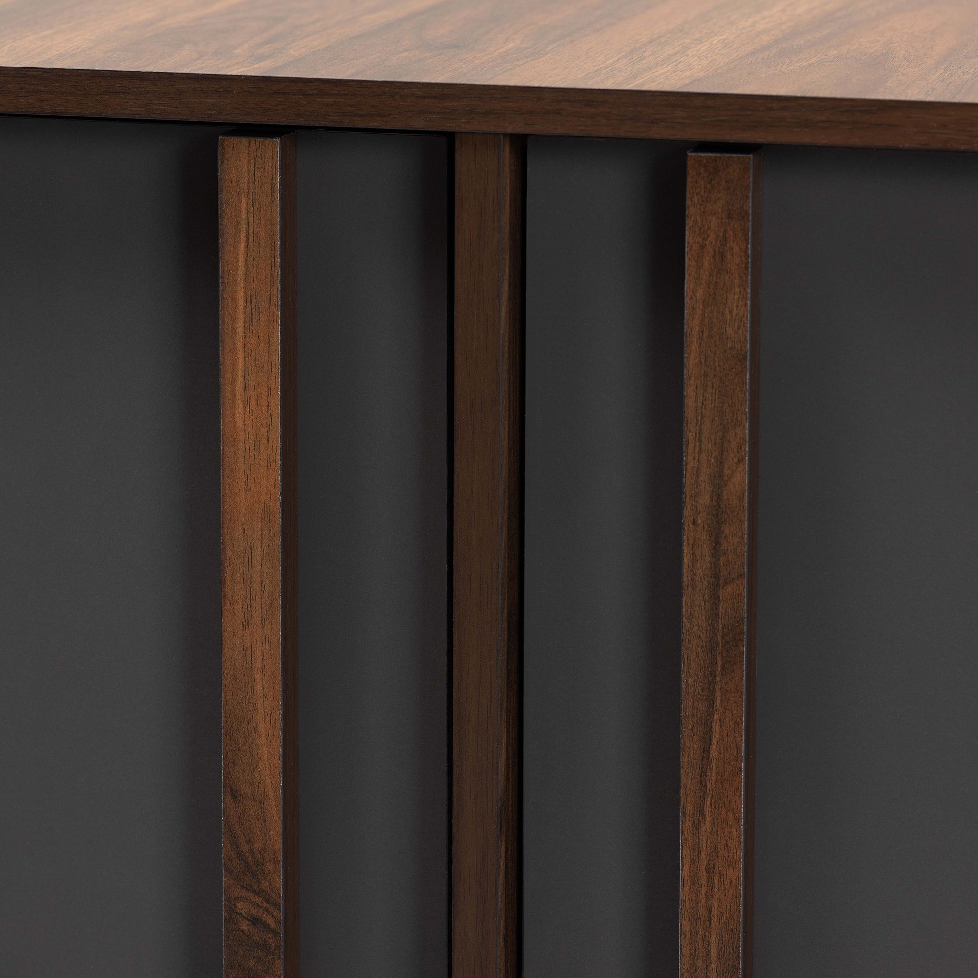 Baxton Studio Naoki Modern and Contemporary Two-Tone Grey and Walnut Finished Wood 2-Door Shoe Cabinet