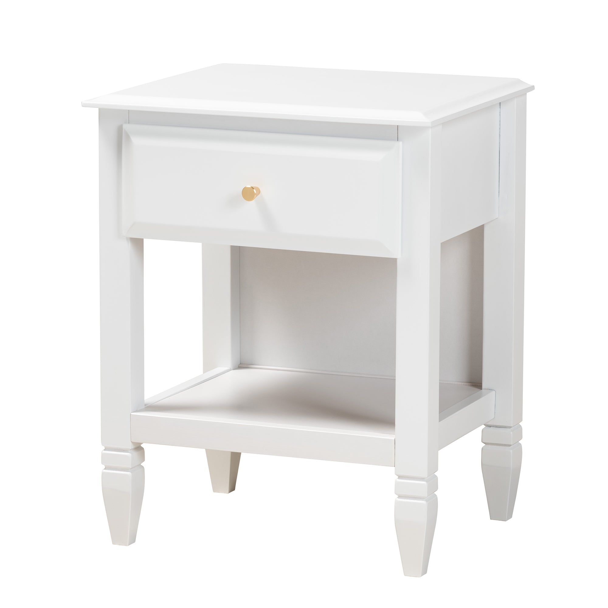 Baxton Studio Elise Classic and Transitional White Finished Wood Twin Size 3-Piece Bedroom Set
