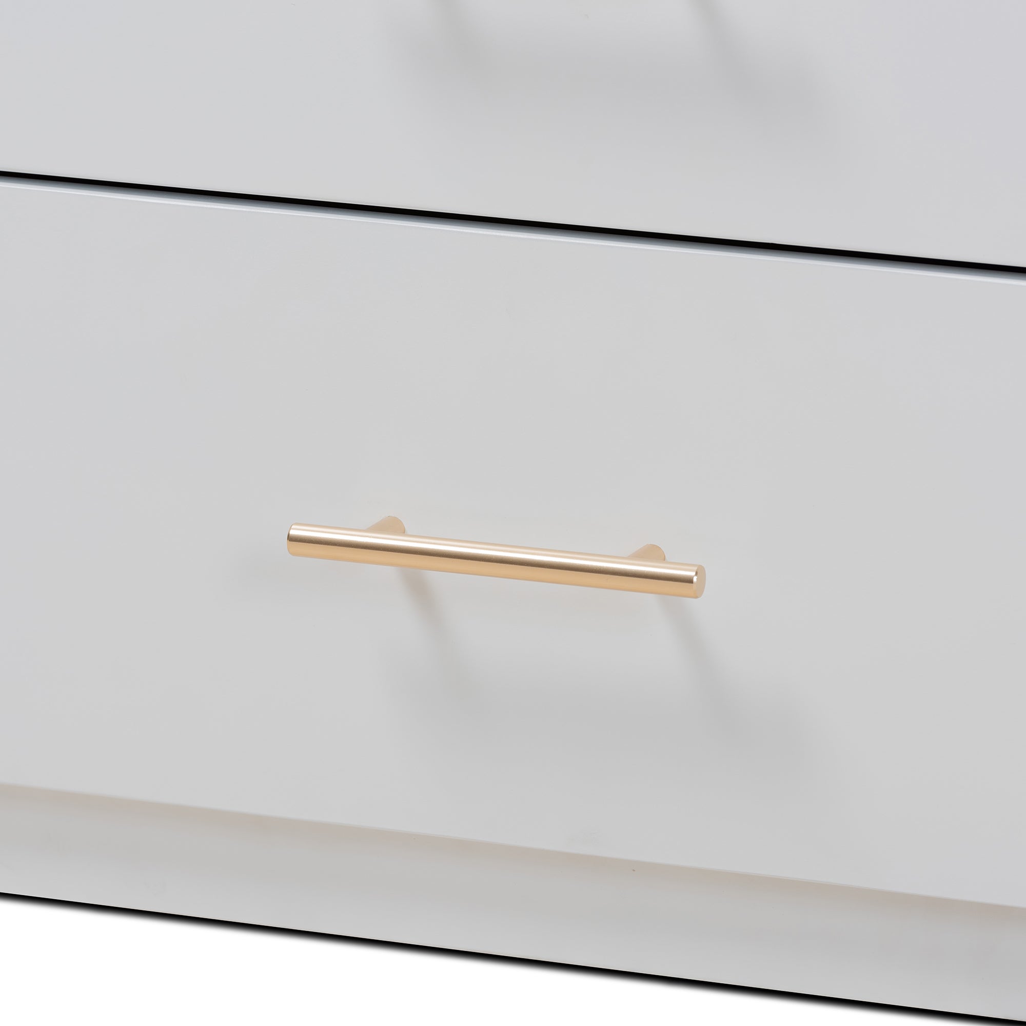 Baxton Studio Mirza Modern and Contemporary White Finished Wood 5-Drawer Twin Size Storage Bed with Pull-Out Desk