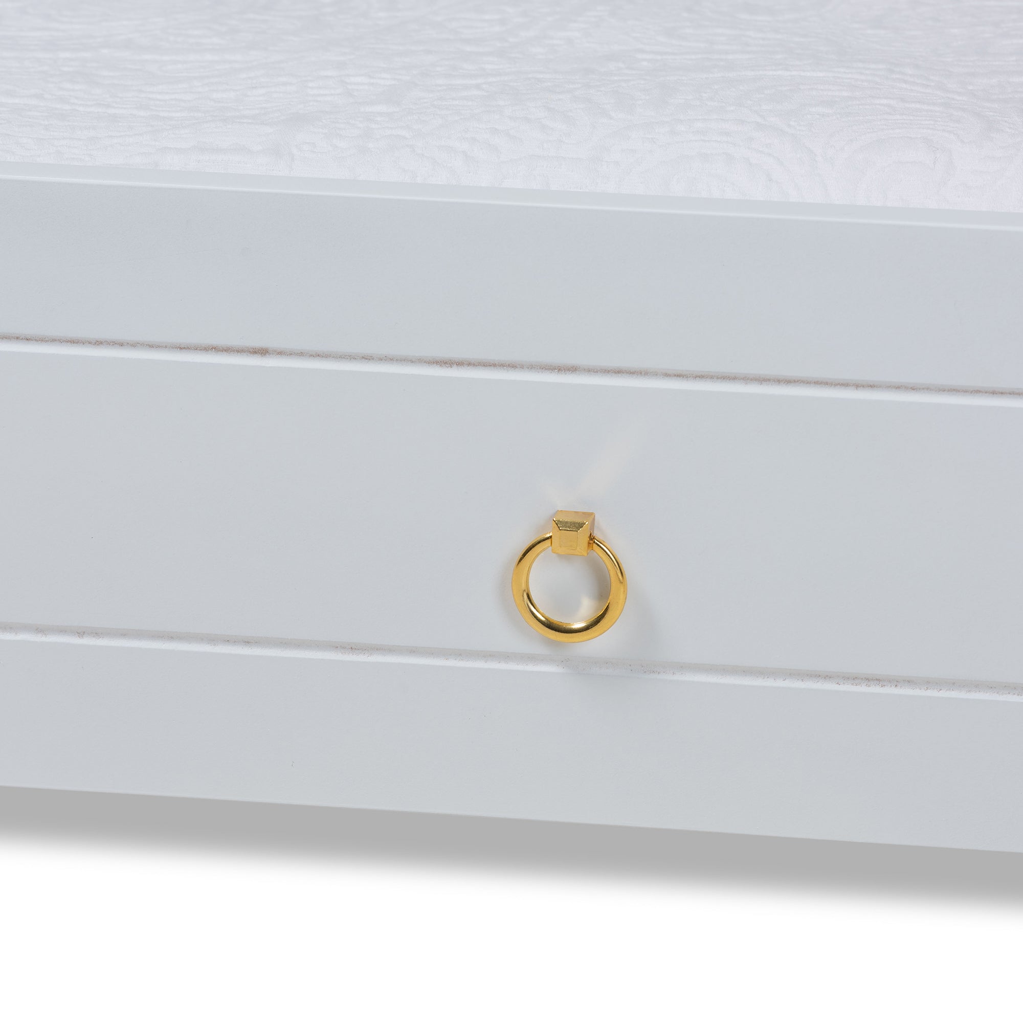 Baxton Studio Alya Classic Traditional Farmhouse White Finished Wood Twin Size Trundle