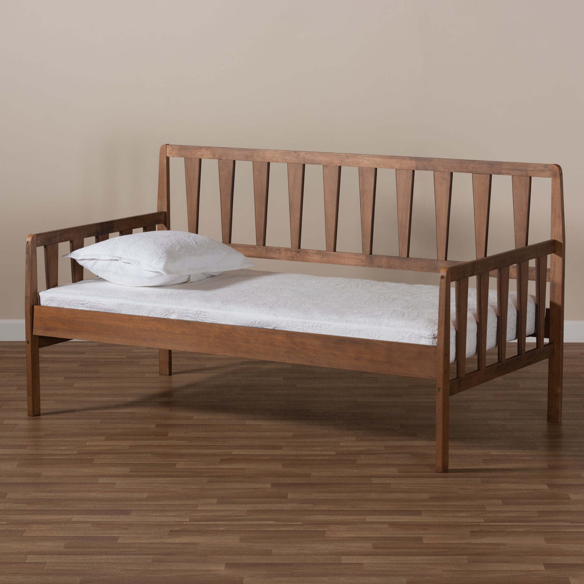 Baxton Studio Midori Modern and Contemporary Transitional Walnut Brown Finished Wood Twin Size Daybed