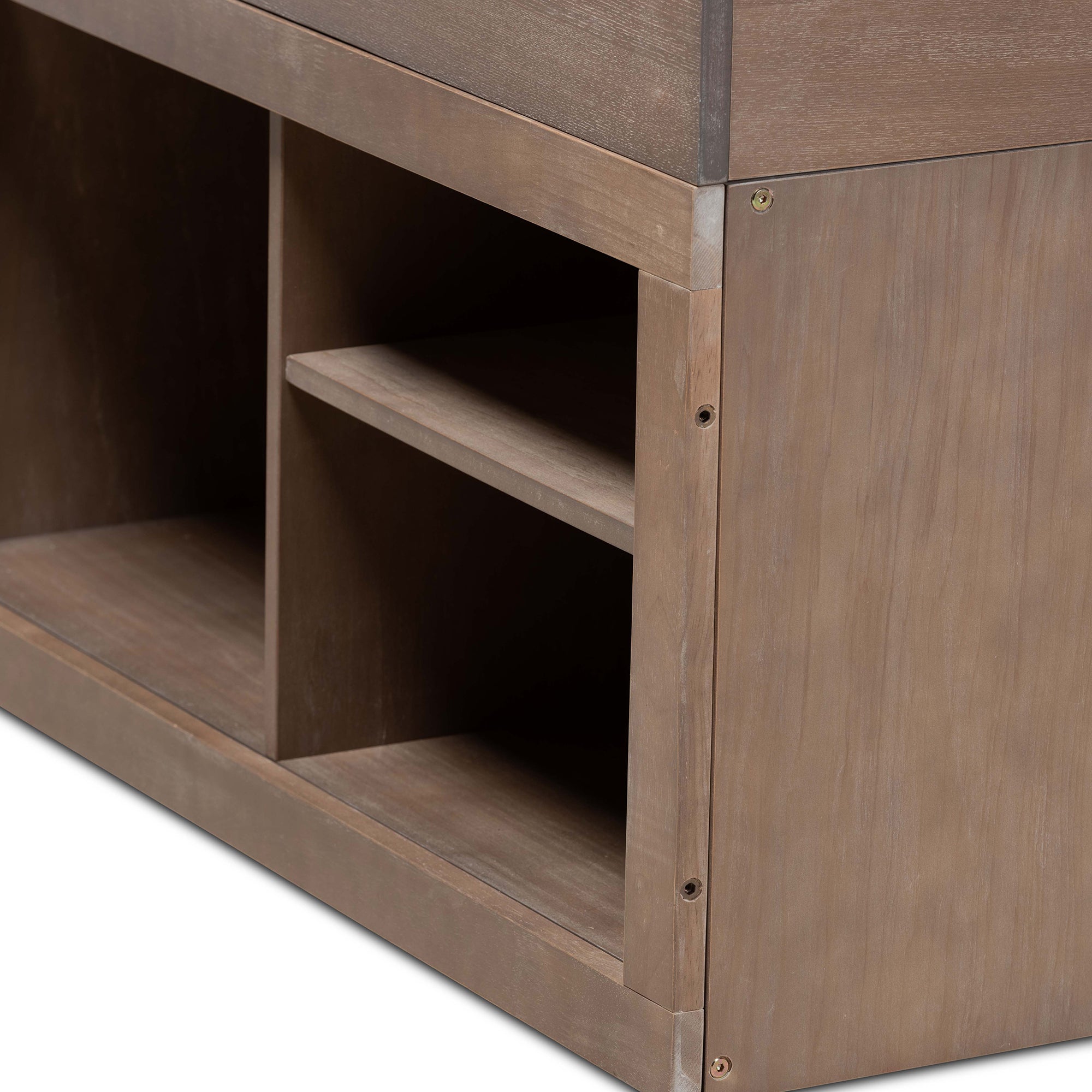 Baxton Studio Levon Modern and Contemporary Antique Oak Finished Wood 4-Drawer Twin Size Storage Bed