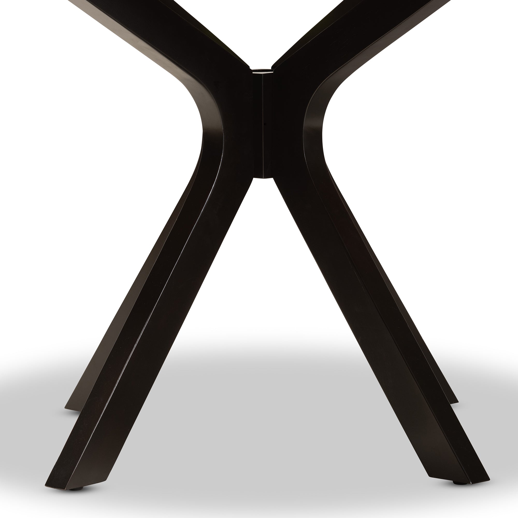 Baxton Studio Kenji Modern and Contemporary Dark Brown Finished 45-Inch-Wide Round Wood Dining Table