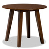 Baxton Studio Ela Modern and Contemporary Walnut Brown Finished 35-Inch-Wide Round Wood Dining Table
