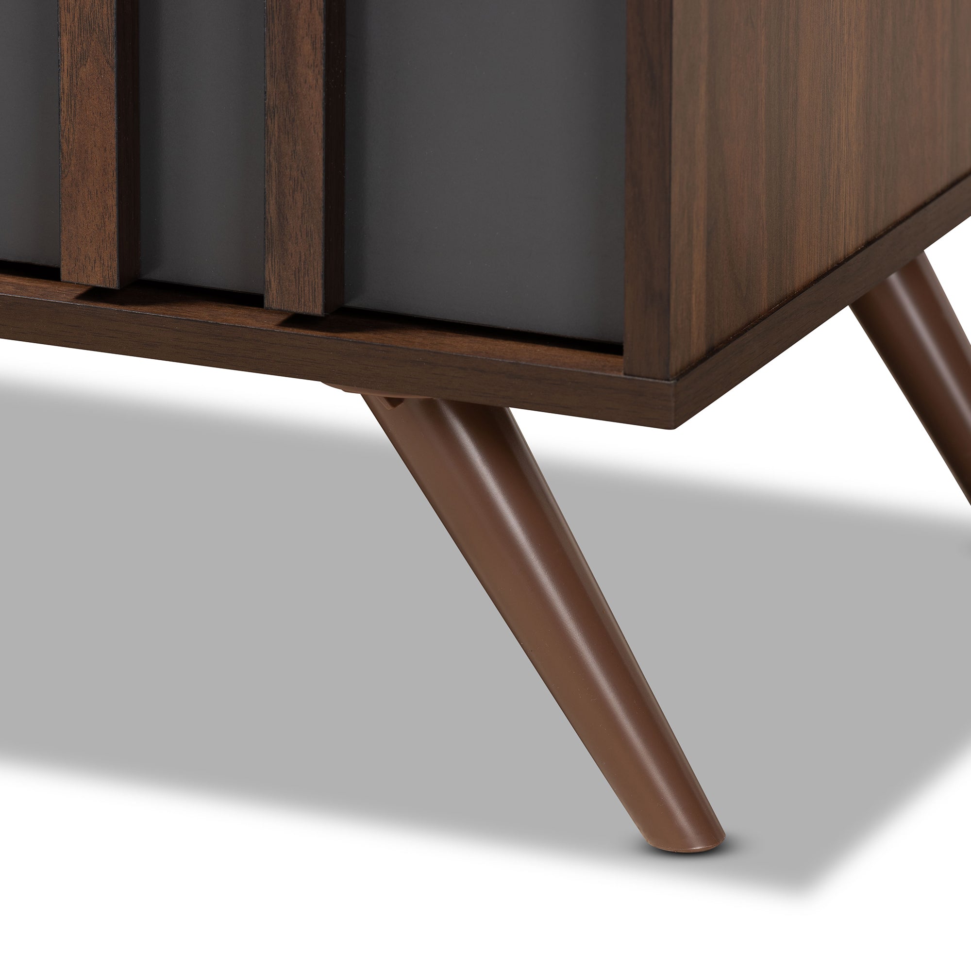 Baxton Studio Naoki Modern and Contemporary Two-Tone Grey and Walnut Finished Wood 6-Drawer Bedroom Dresser