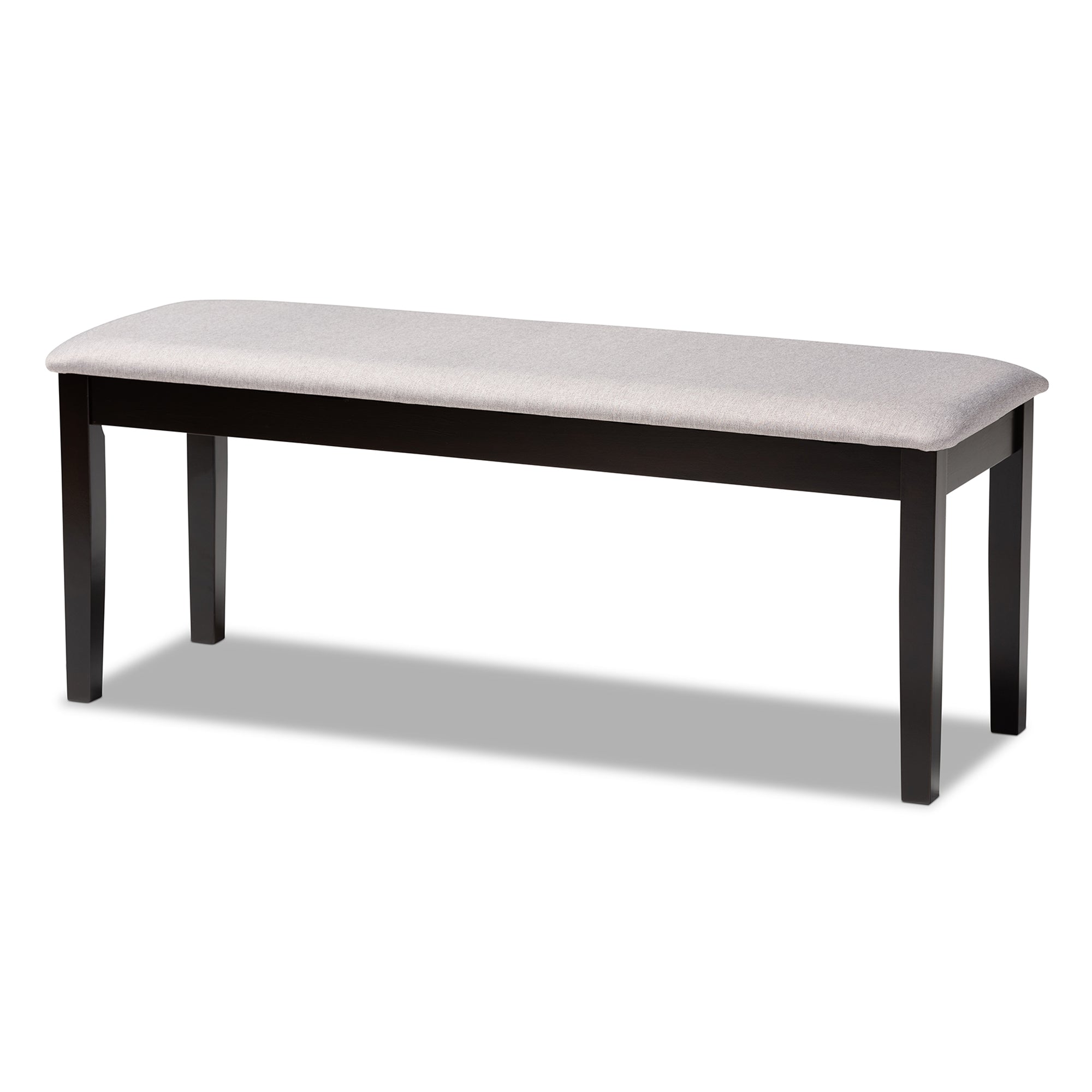 Baxton Studio Gabriel Modern and Contemporary Grey Fabric Upholstered and Dark Brown Finished Wood 6-Piece Dining Set