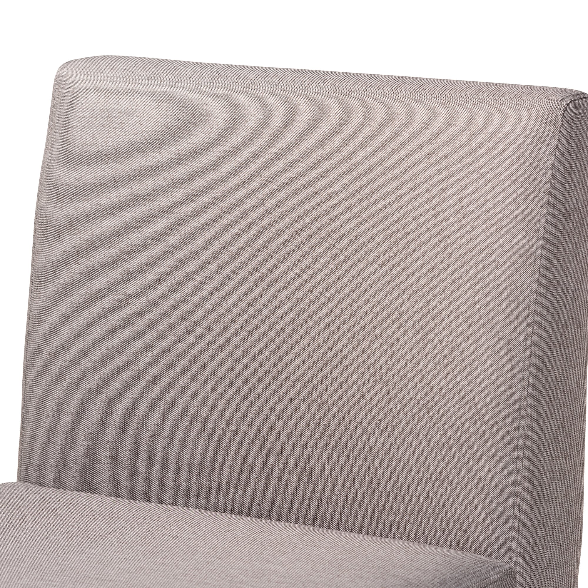Baxton Studio Odessa Mid-Century Modern Grey Fabric Upholstered and Walnut Brown Finished Wood Dining Chair