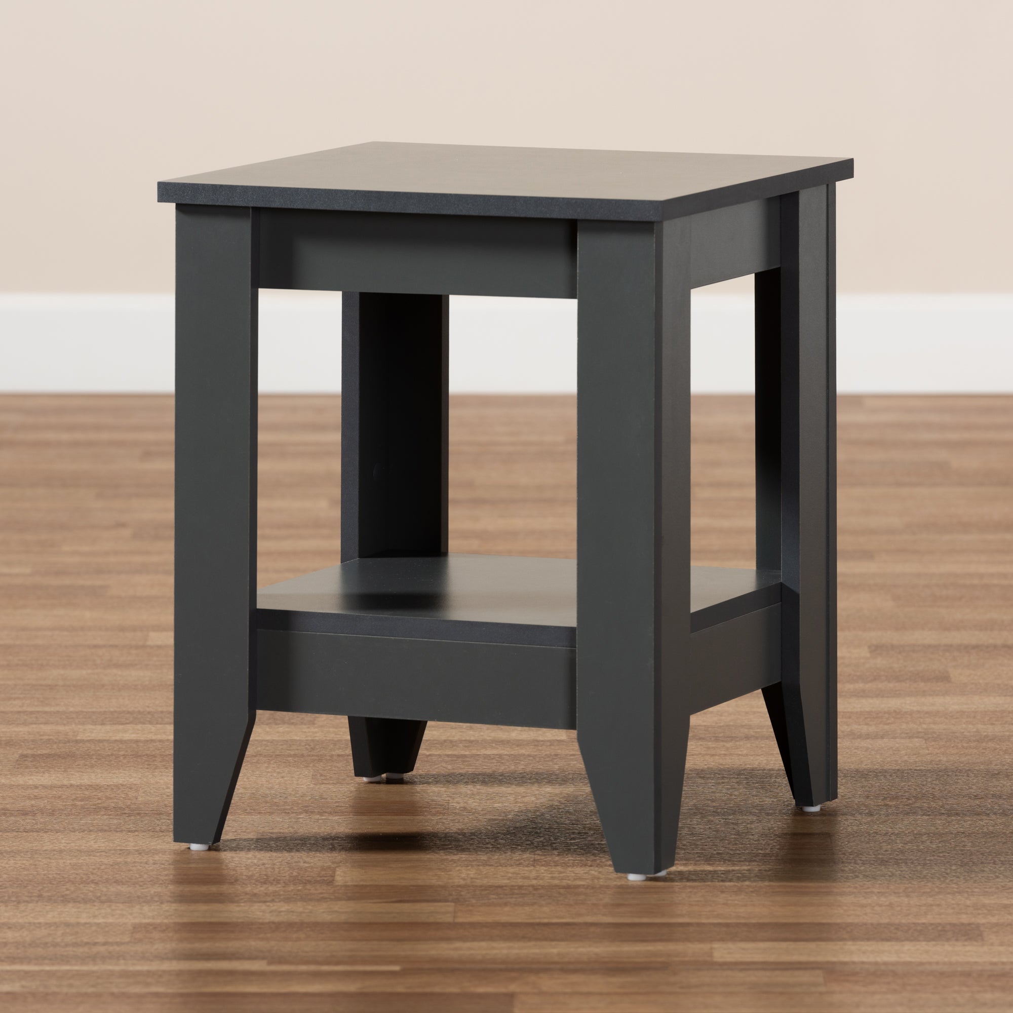 Baxton Studio Audra Modern and Contemporary Grey Finished Wood Living Room End Table