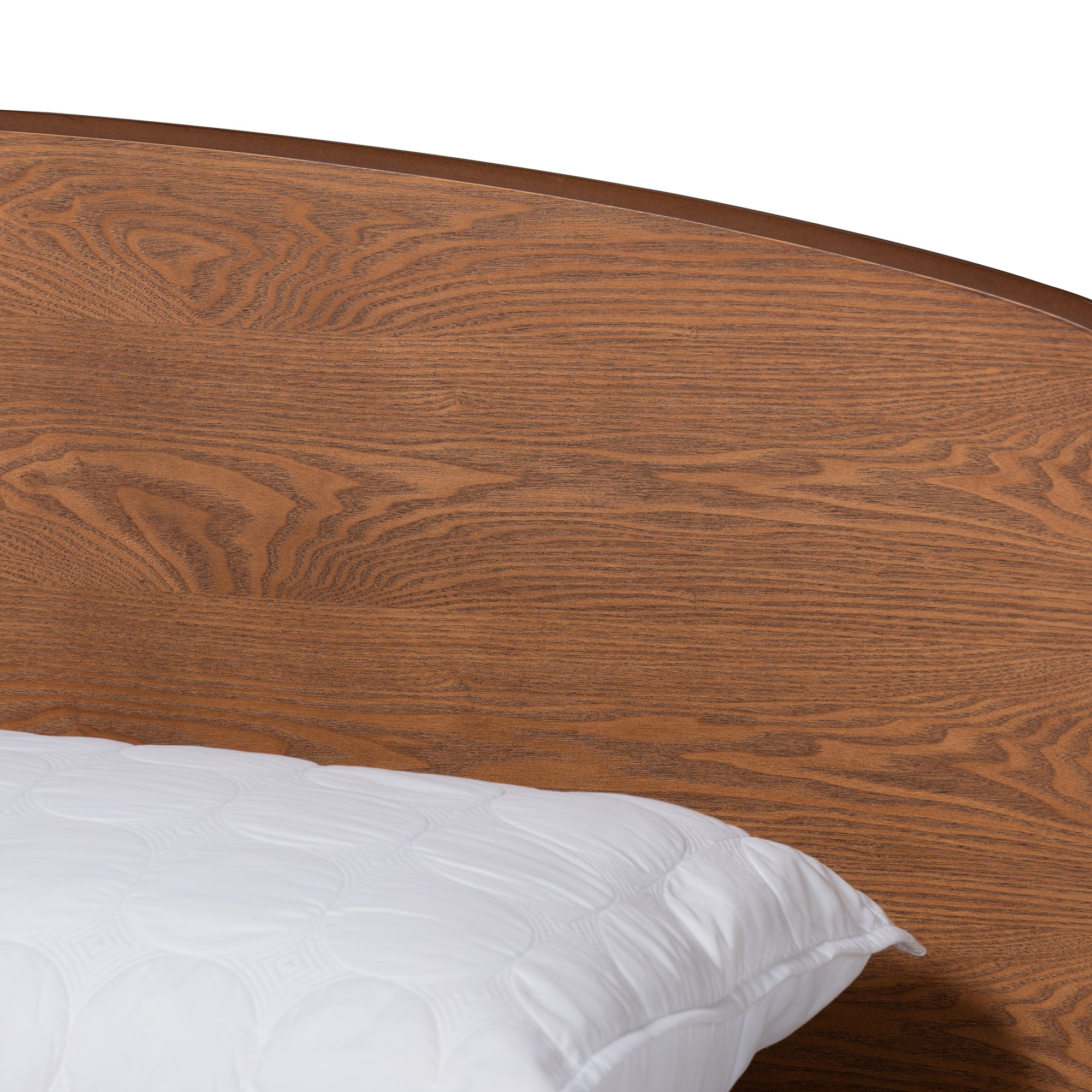 Baxton Studio Keagan Mid-Century Modern Transitional Walnut Brown Finished Wood Queen Size Platform Bed