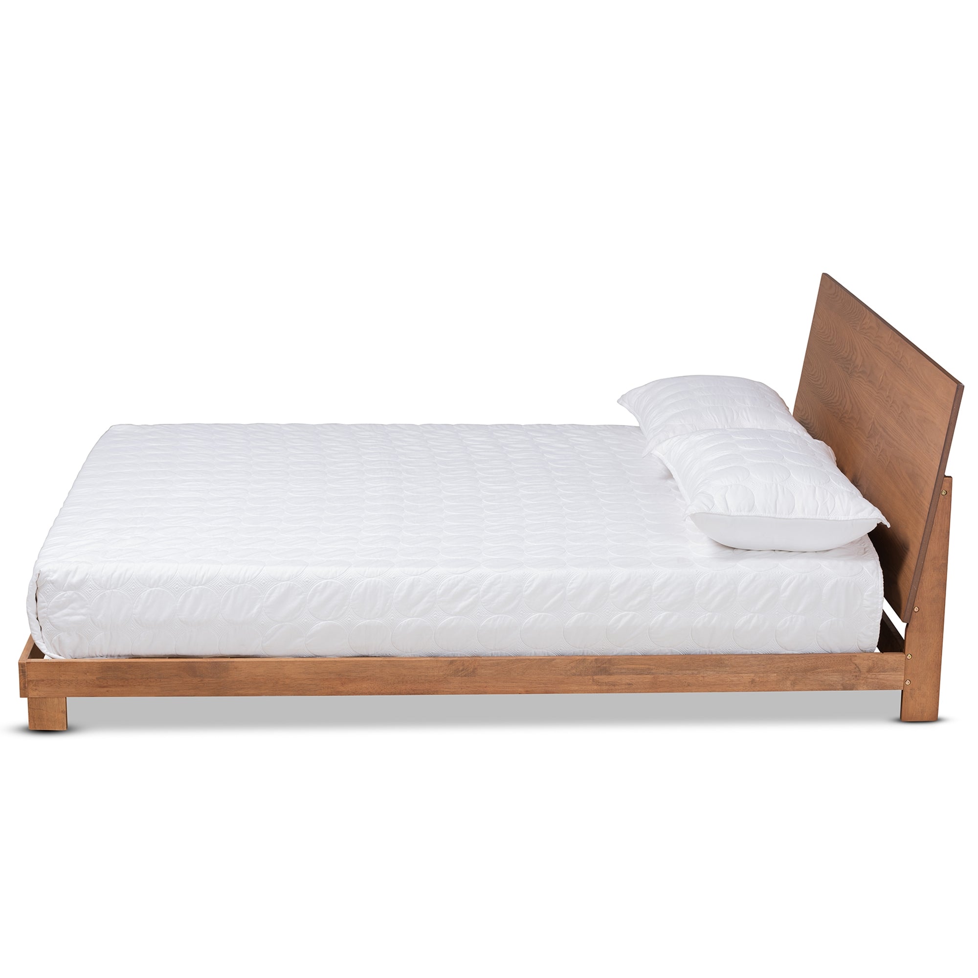 Baxton Studio Haines Modern and Contemporary Walnut Brown Finished Wood Full Size Platform Bed