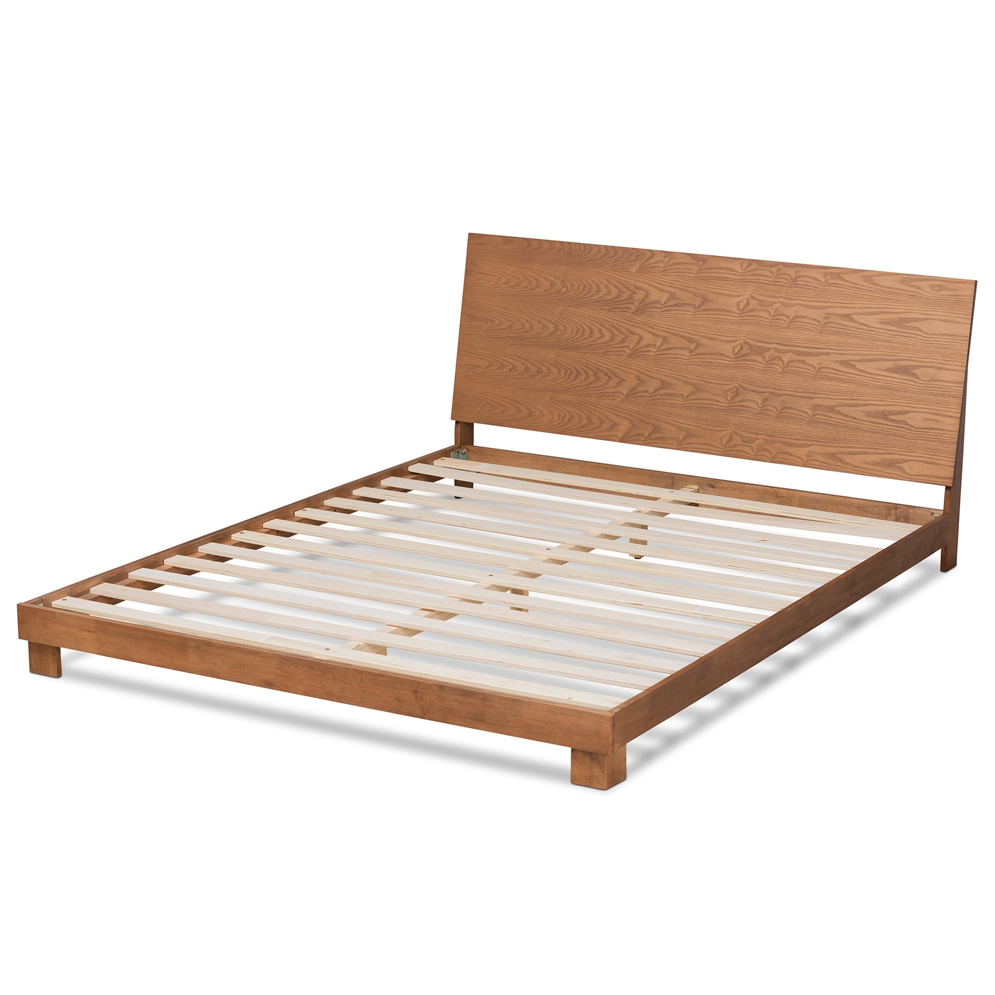 Baxton Studio Haines Modern and Contemporary Walnut Brown Finished Wood Full Size Platform Bed