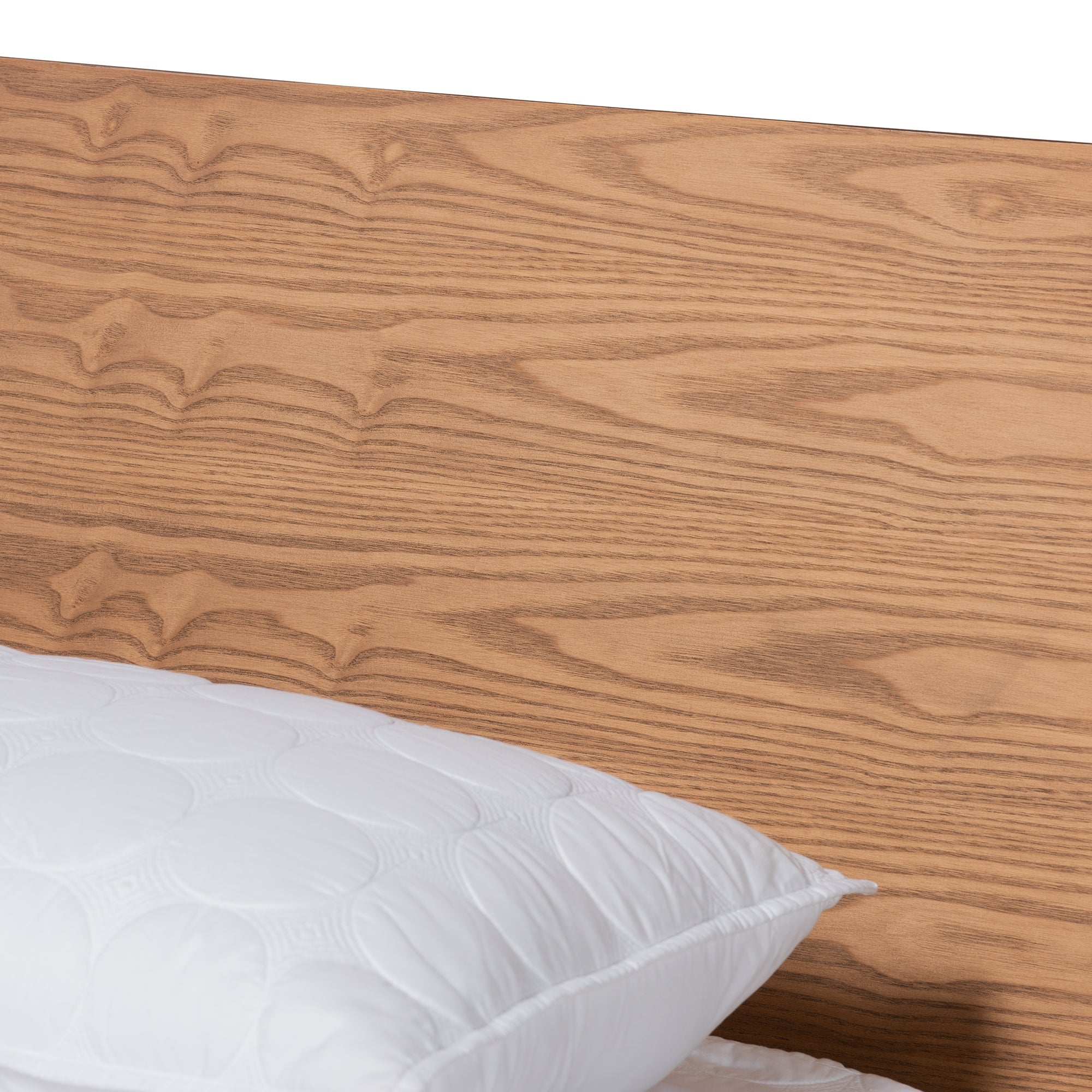 Baxton Studio Haines Modern and Contemporary Walnut Brown Finished Wood Queen Size Platform Bed