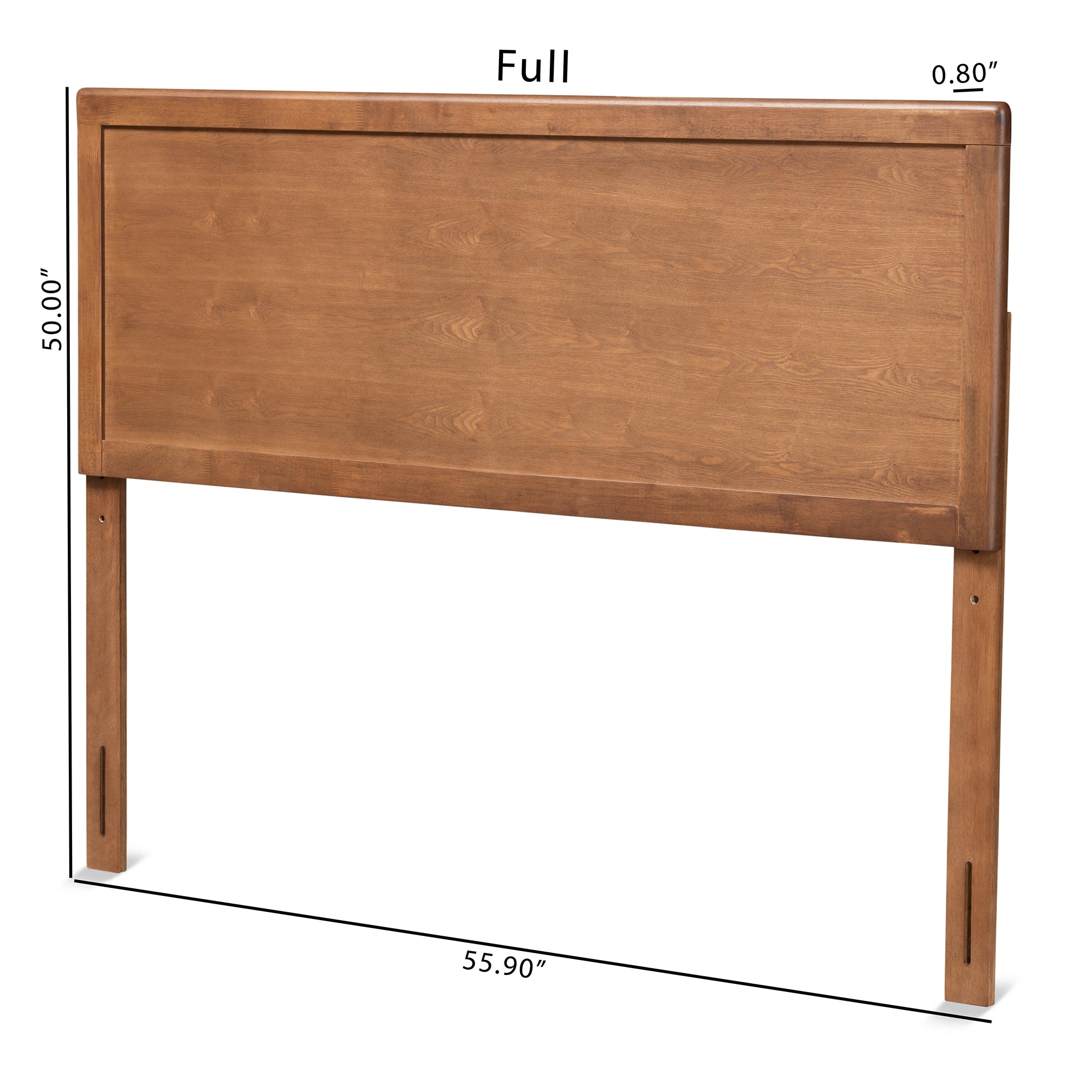 Baxton Studio Alan Modern and Contemporary Transitional Ash Walnut Finished Wood Full Size Headboard