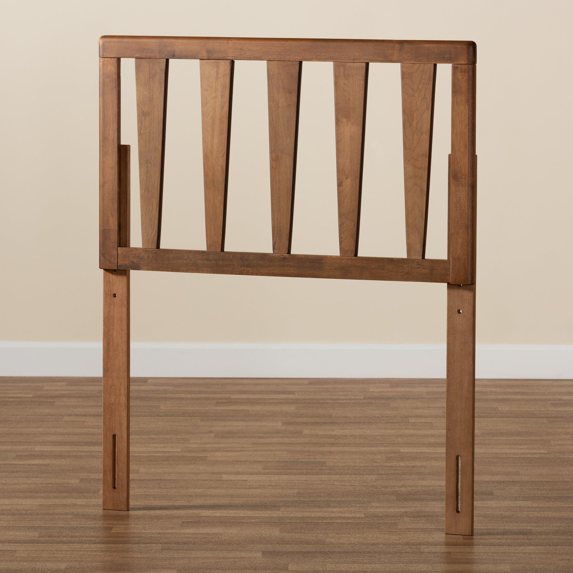 Baxton Studio Duncan Modern and Contemporary Ash Walnut Finished Wood Twin Size Headboard