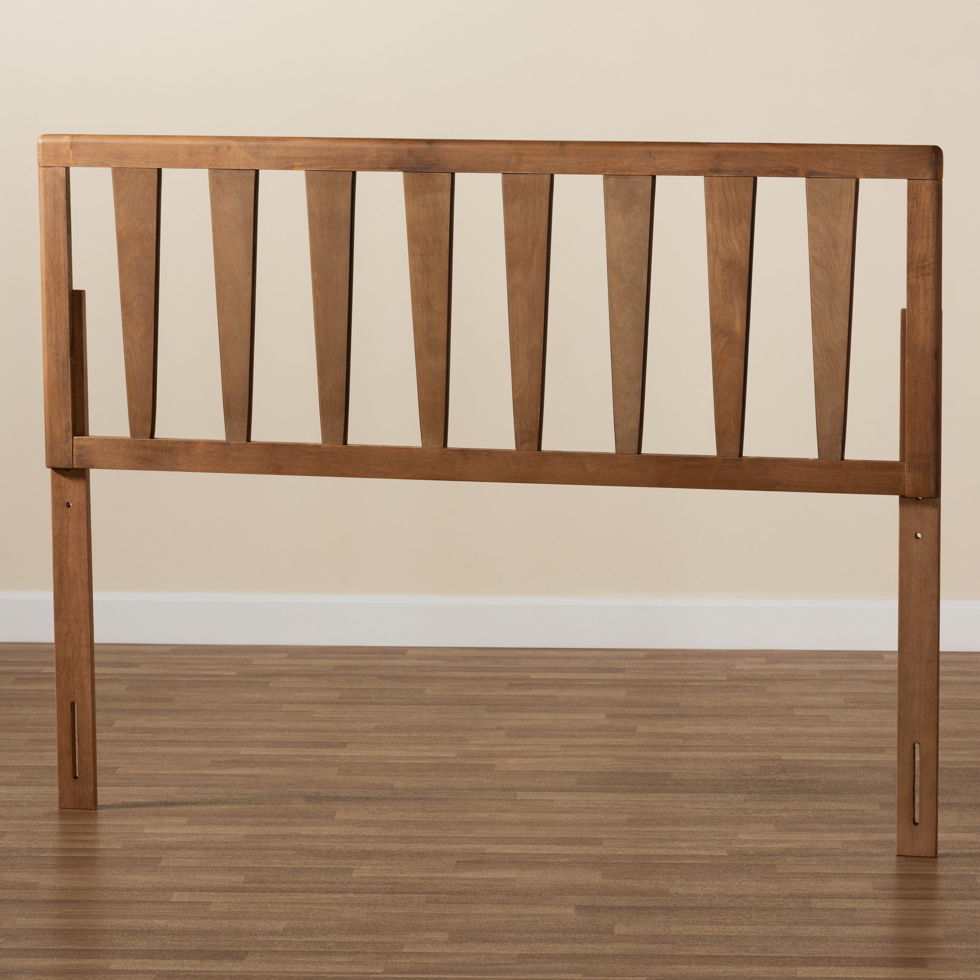 Baxton Studio Duncan Modern and Contemporary Ash Walnut Finished Wood Queen Size Headboard