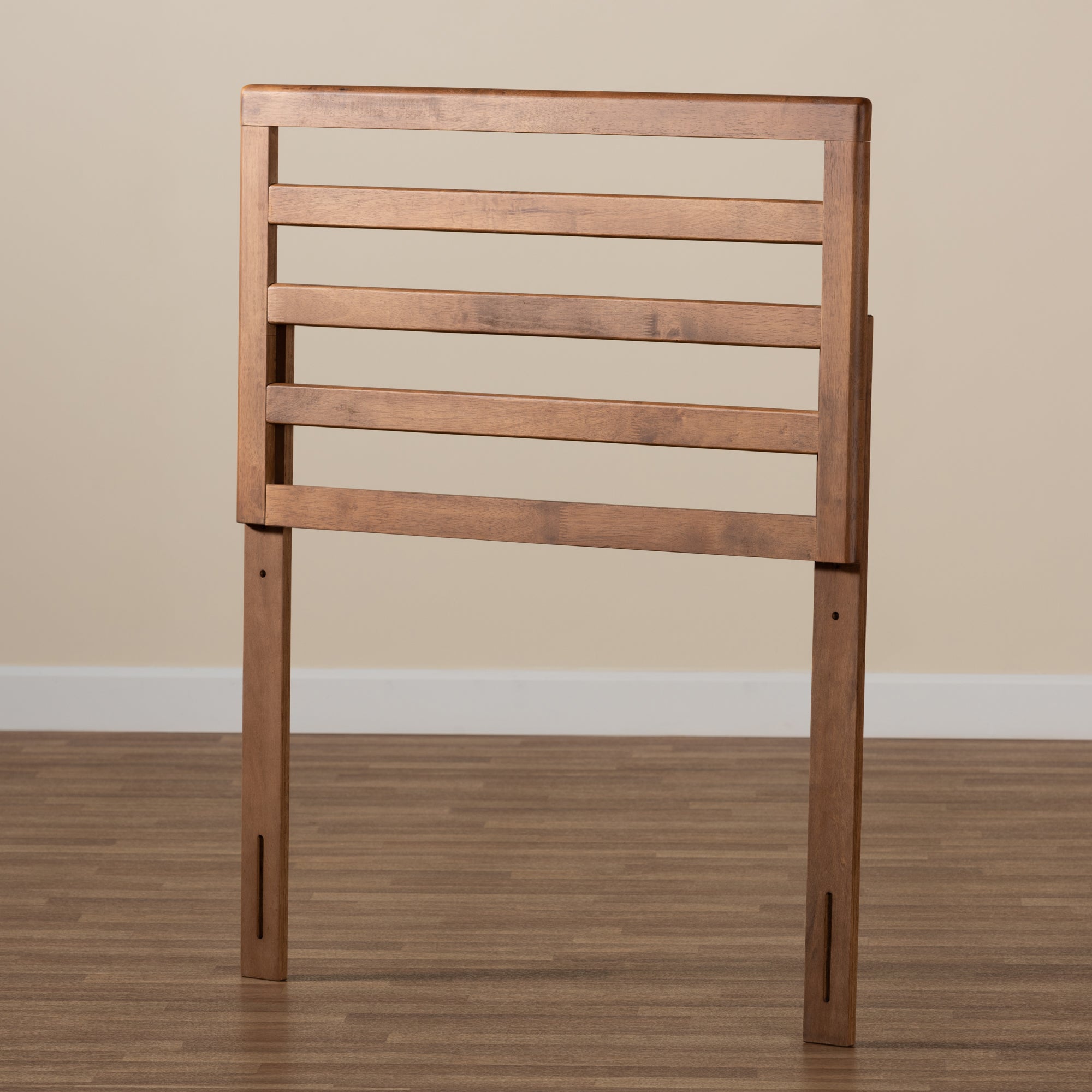 Baxton Studio Akemi Modern and Contemporary Ash Walnut Finished Wood Twin Size Headboard