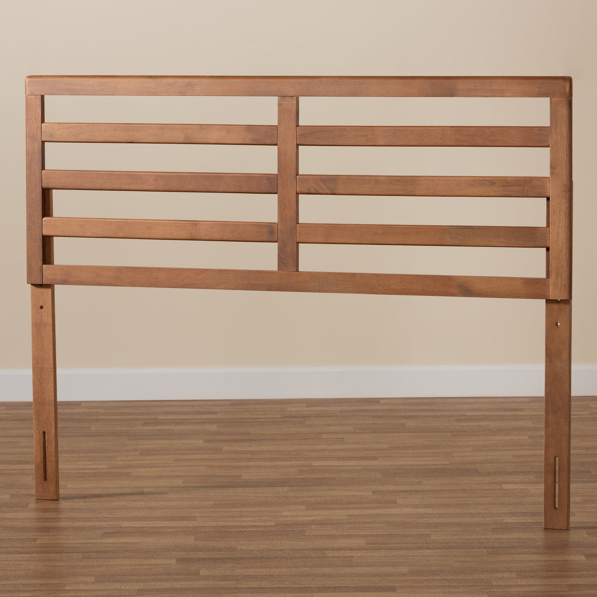 Baxton Studio Akemi Modern and Contemporary Ash Walnut Finished Wood Full Size Headboard