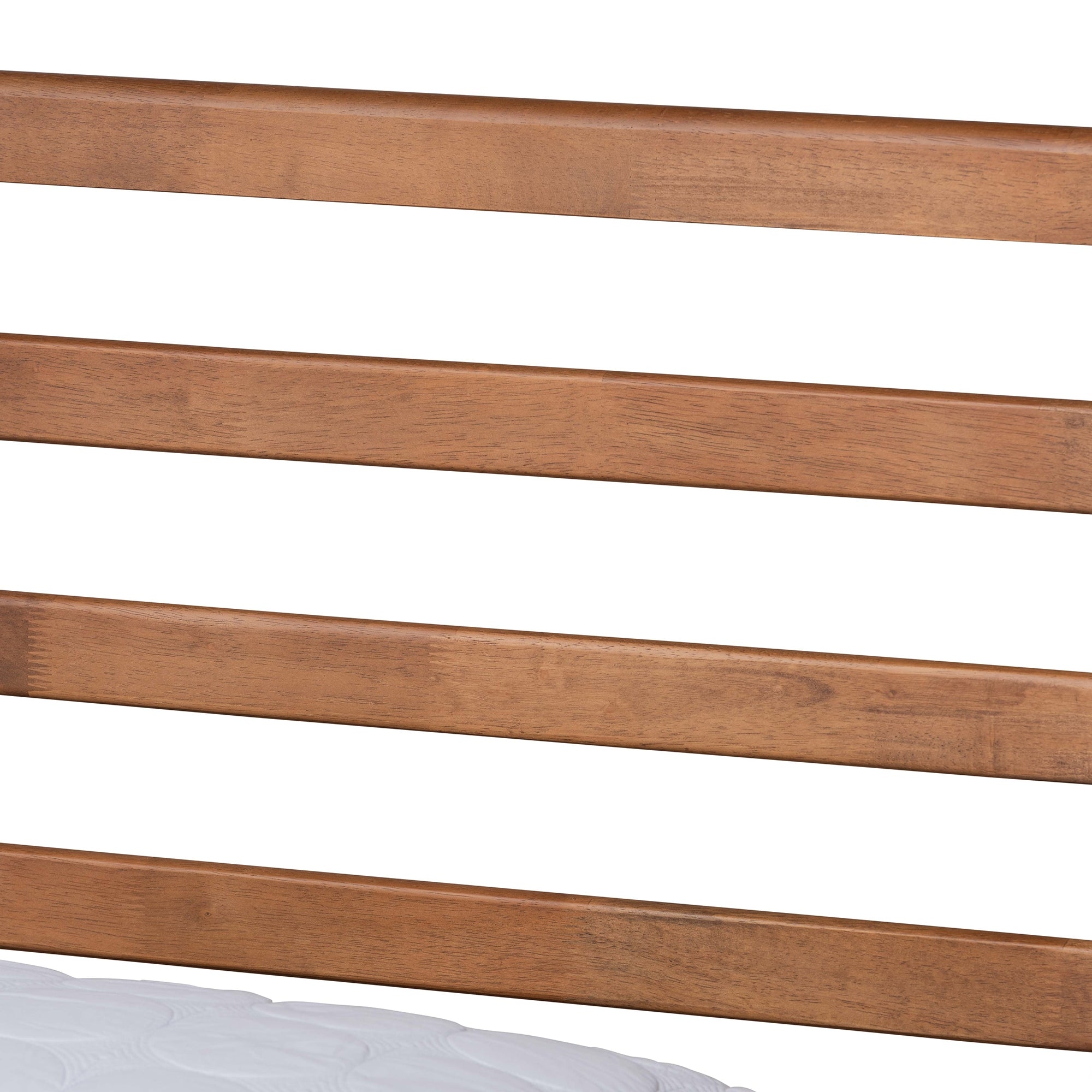 Baxton Studio Shiro Mid-Century Modern Ash Walnut Finished Wood Full Size Platform Bed