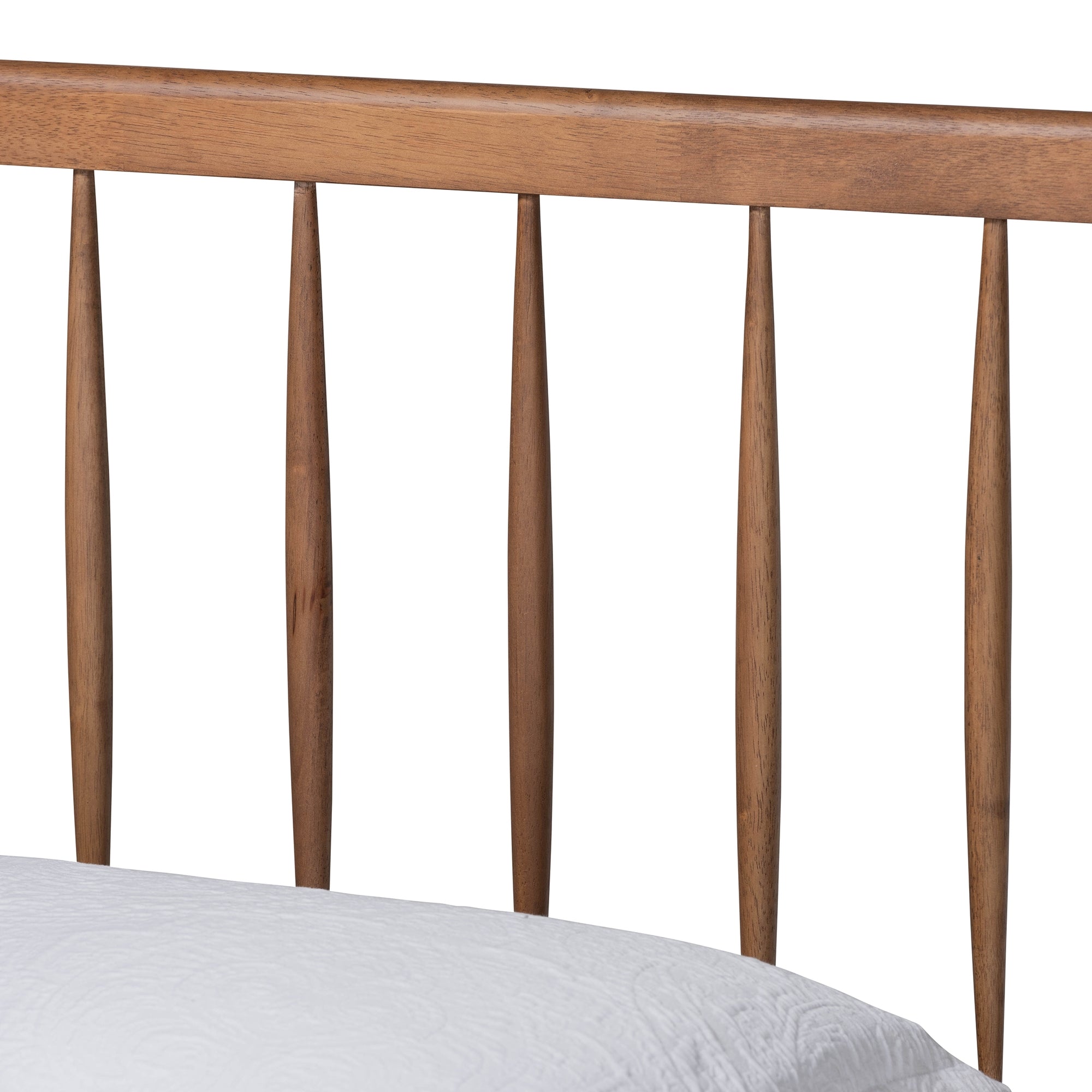 Baxton Studio Sora Mid-Century Modern Ash Walnut Finished Wood Twin Size Platform Bed