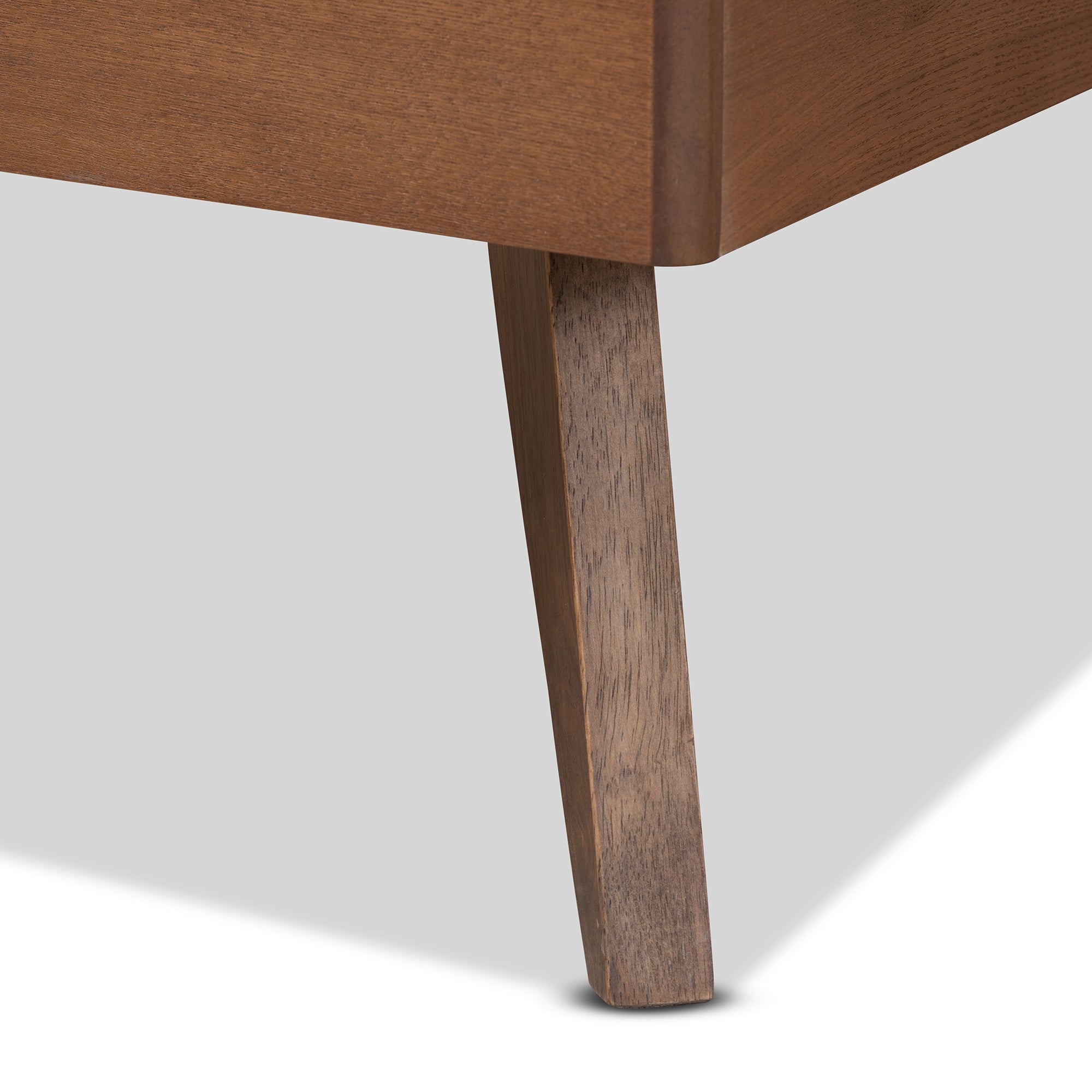 Baxton Studio Toru Mid-Century Modern Ash Walnut Finished Wood Twin Size Platform Bed