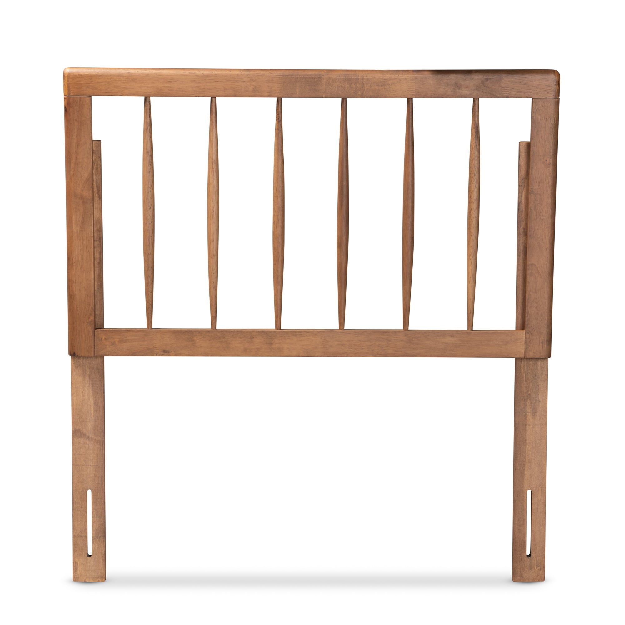 Baxton Studio Valin Modern and Contemporary Ash Walnut Finished Wood Twin Size Headboard