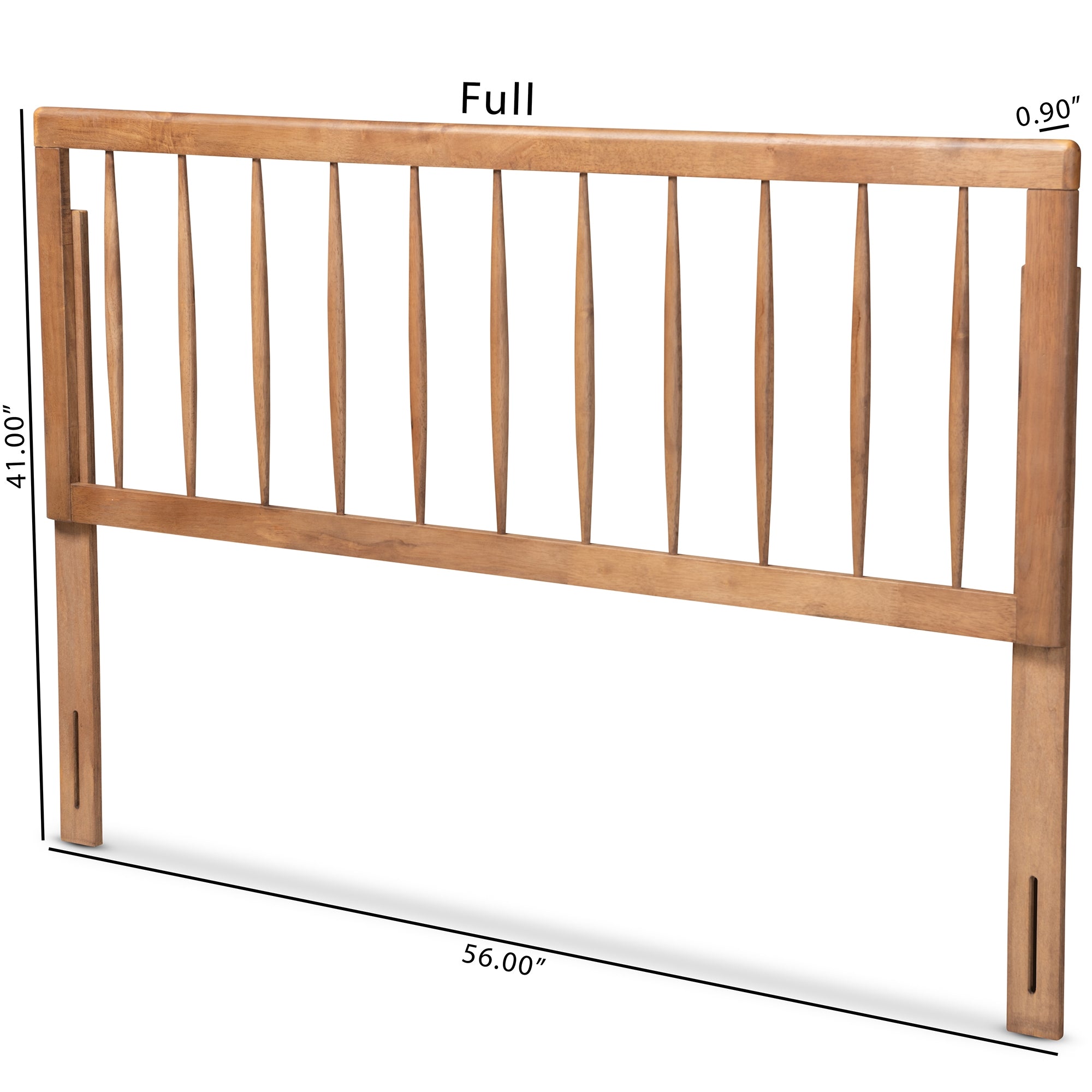 Baxton Studio Valin Modern and Contemporary Ash Walnut Finished Wood King Size Headboard