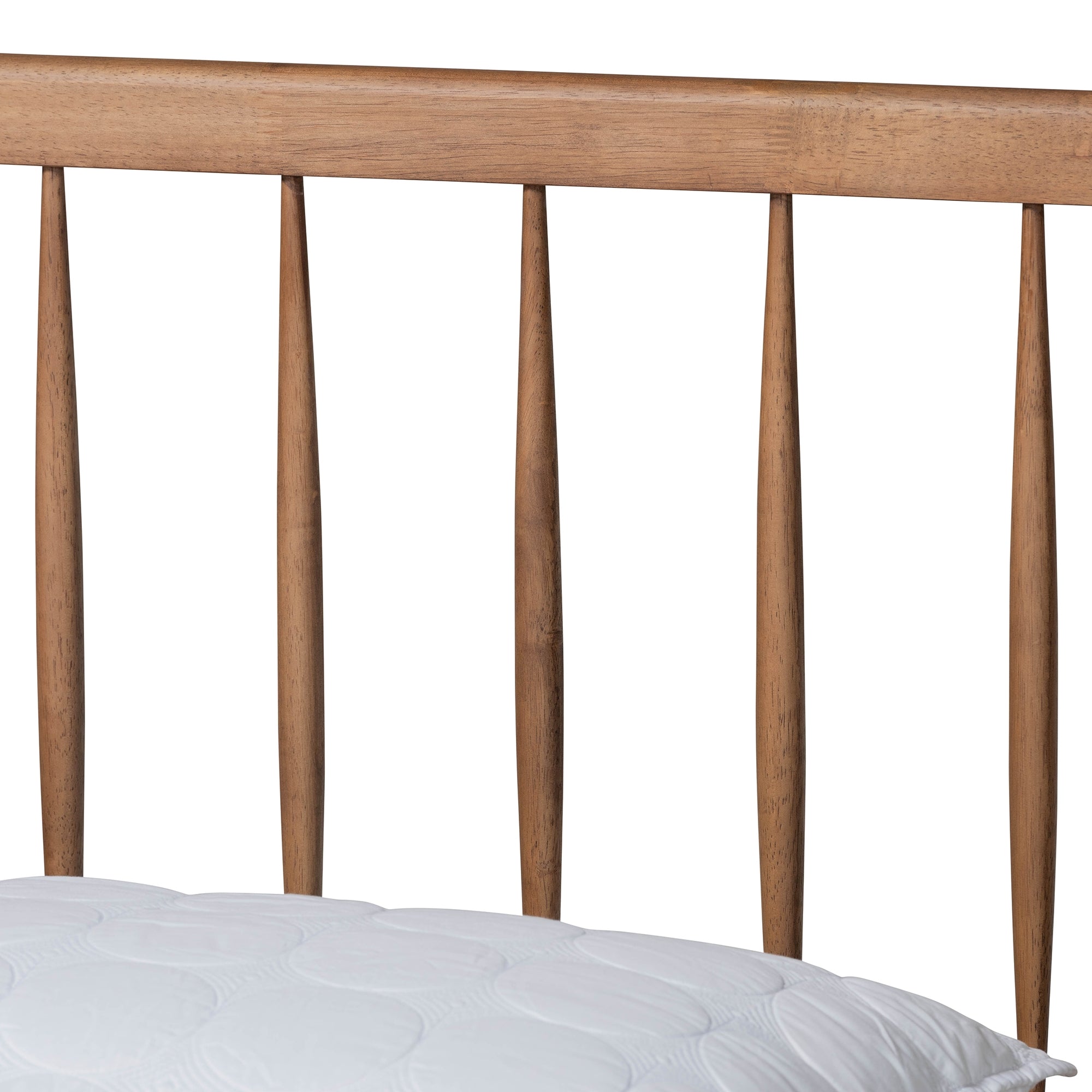 Baxton Studio Toru Mid-Century Modern Ash Walnut Finished Wood King Size Platform Bed