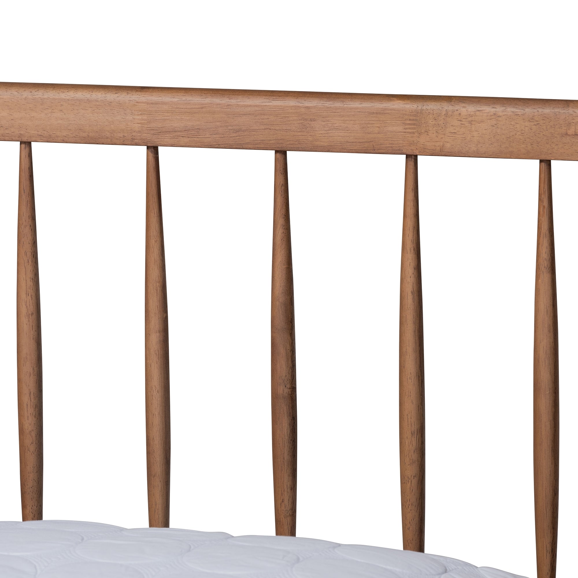 Baxton Studio Sora Mid-Century Modern Ash Walnut Finished Wood Full Size Platform Bed
