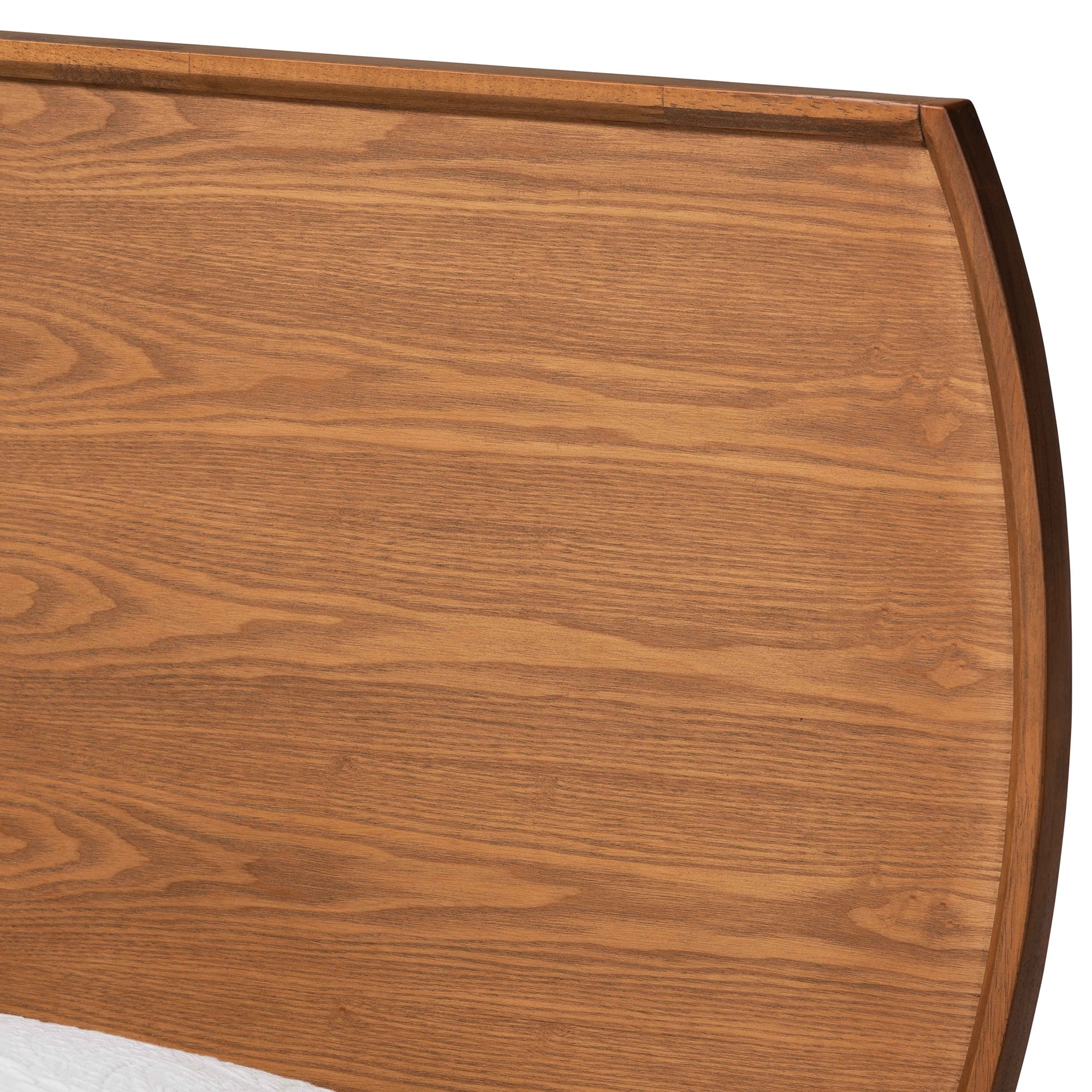Baxton Studio Aimi Mid-Century Modern Walnut Brown Finished Wood Twin Size Platform Bed
