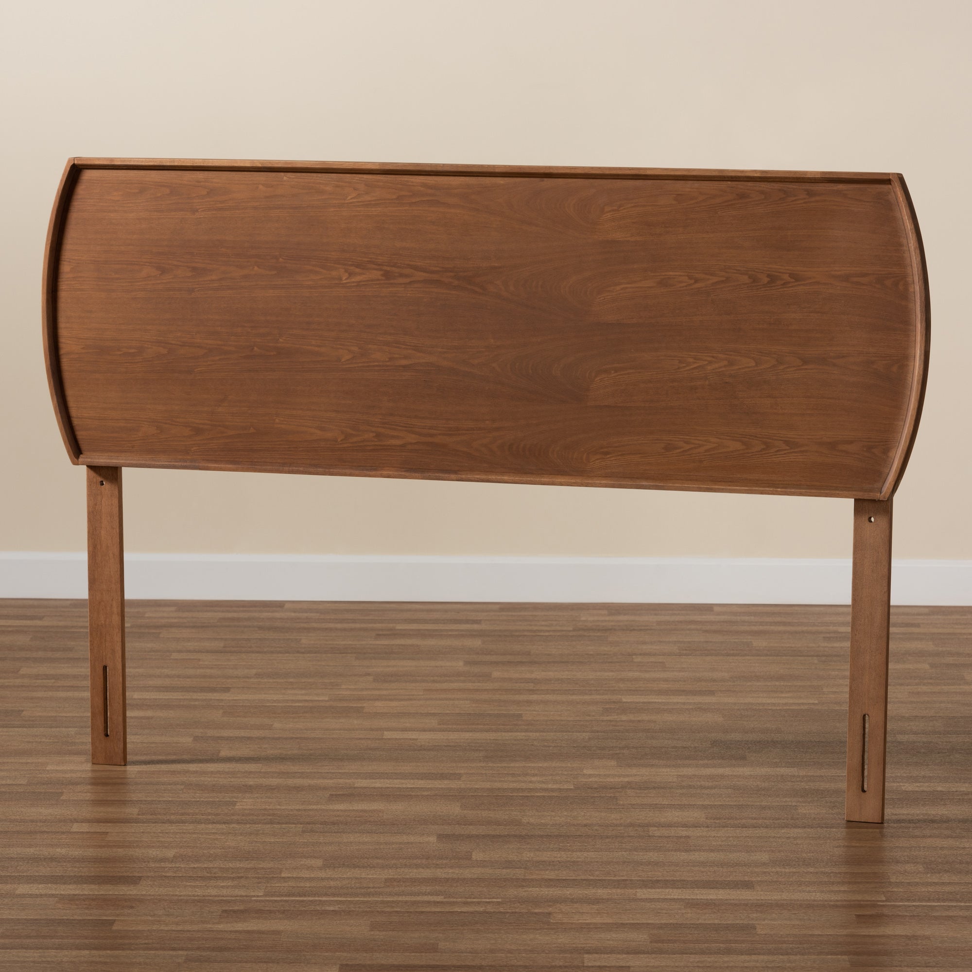 Baxton Studio Laurien Mid-Century Modern Ash Walnut Finished Wood Full Size Headboard