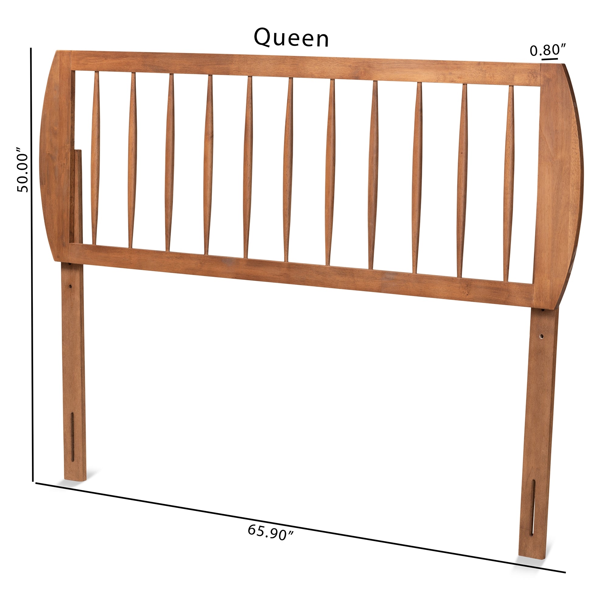 Baxton Studio Norman Modern and Contemporary Transitional Ash Walnut Finished Wood Full Size Headboard